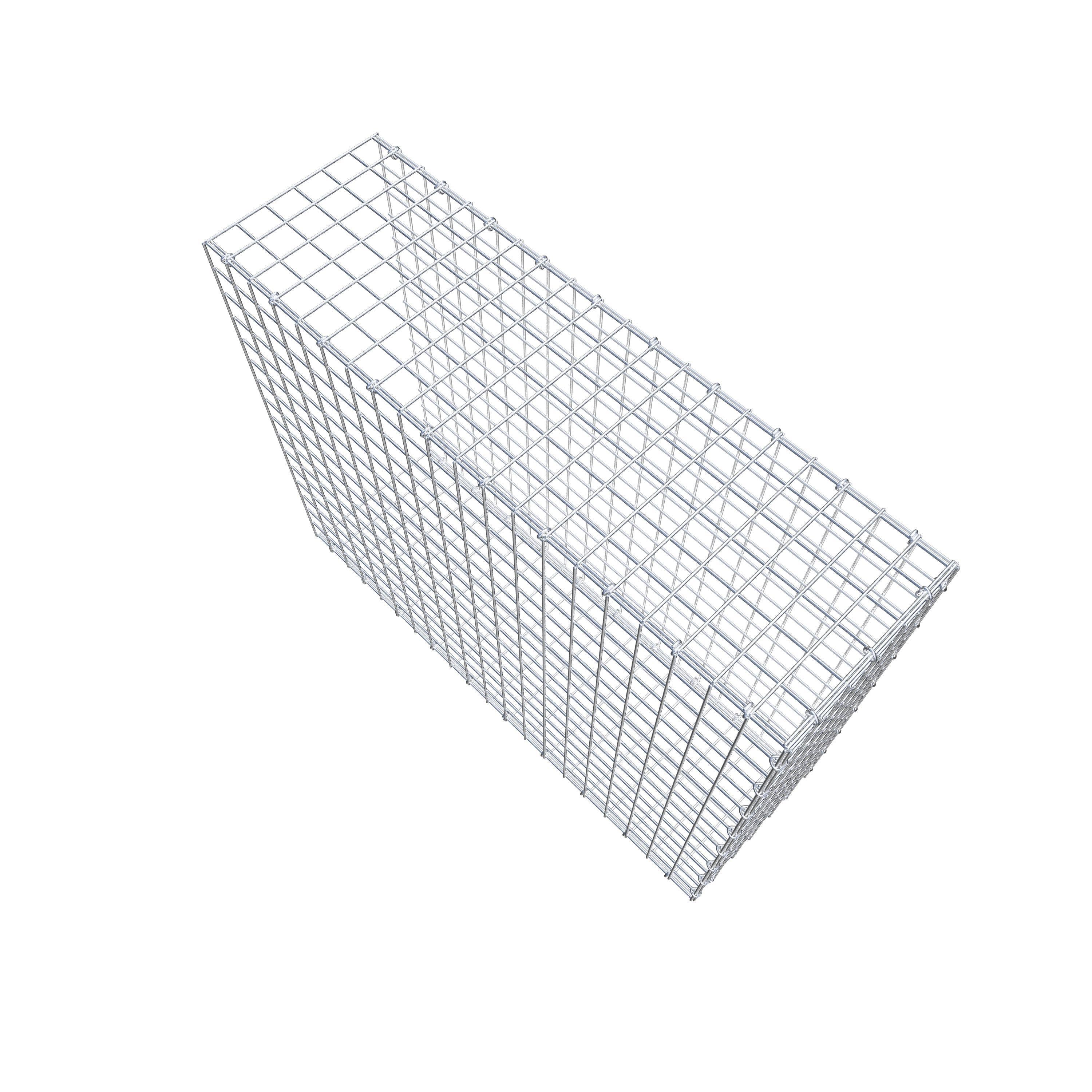 Monteret gabion type 2 100 cm x 80 cm x 30 cm (L x H x D), maskestørrelse 5 cm x 5 cm, C-ring