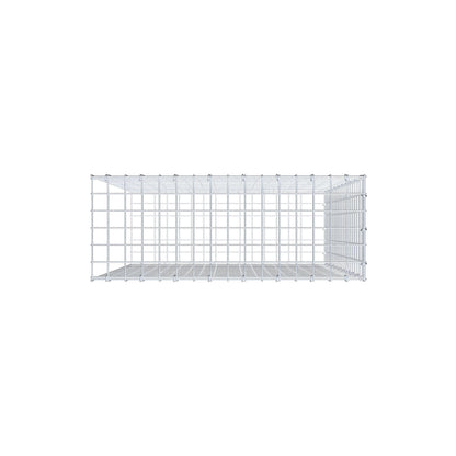 Mounted gabion type 2 100 cm x 80 cm x 30 cm (L x H x D), mesh size 5 cm x 5 cm, C-ring
