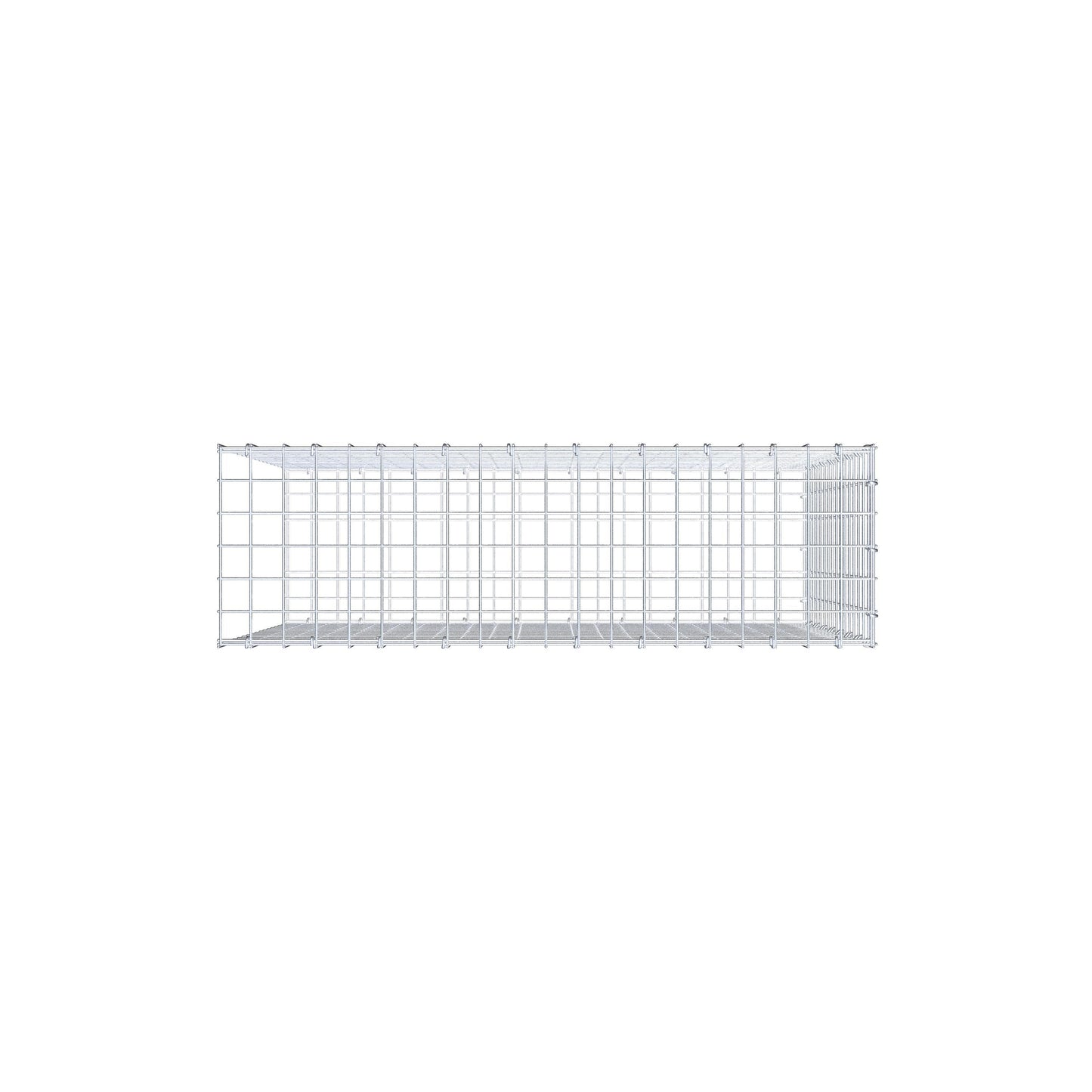 Mounted gabion type 2 100 cm x 80 cm x 30 cm (L x H x D), mesh size 5 cm x 5 cm, C-ring
