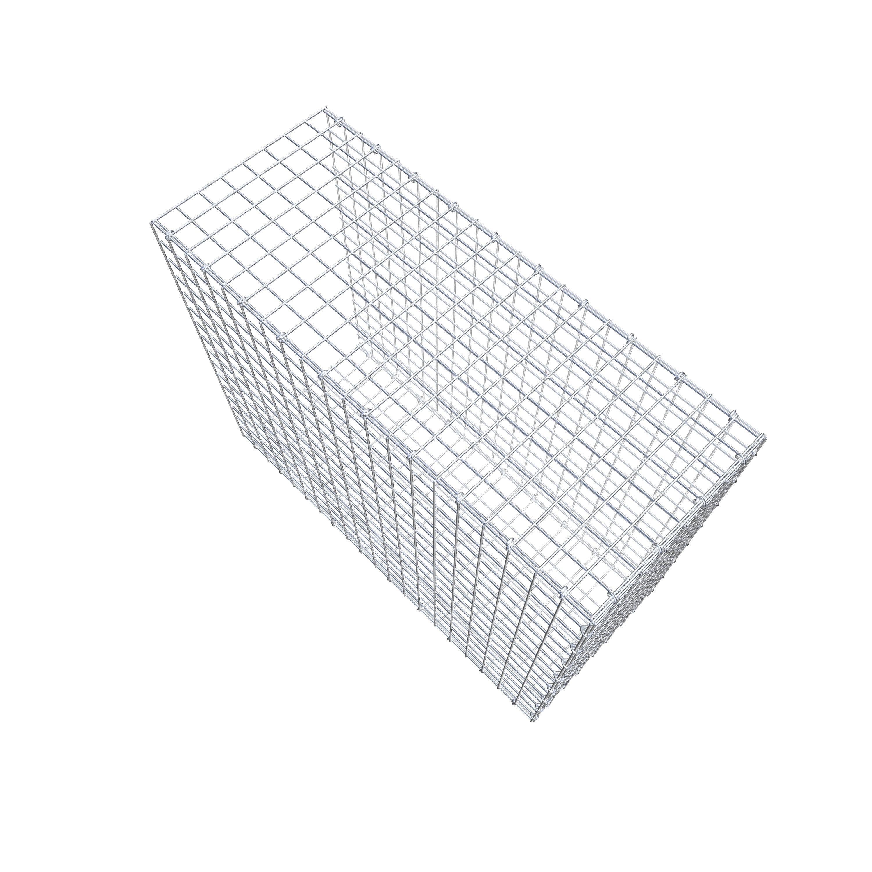 Mounted gabion type 2 100 cm x 80 cm x 40 cm (L x H x D), mesh size 5 cm x 5 cm, C-ring