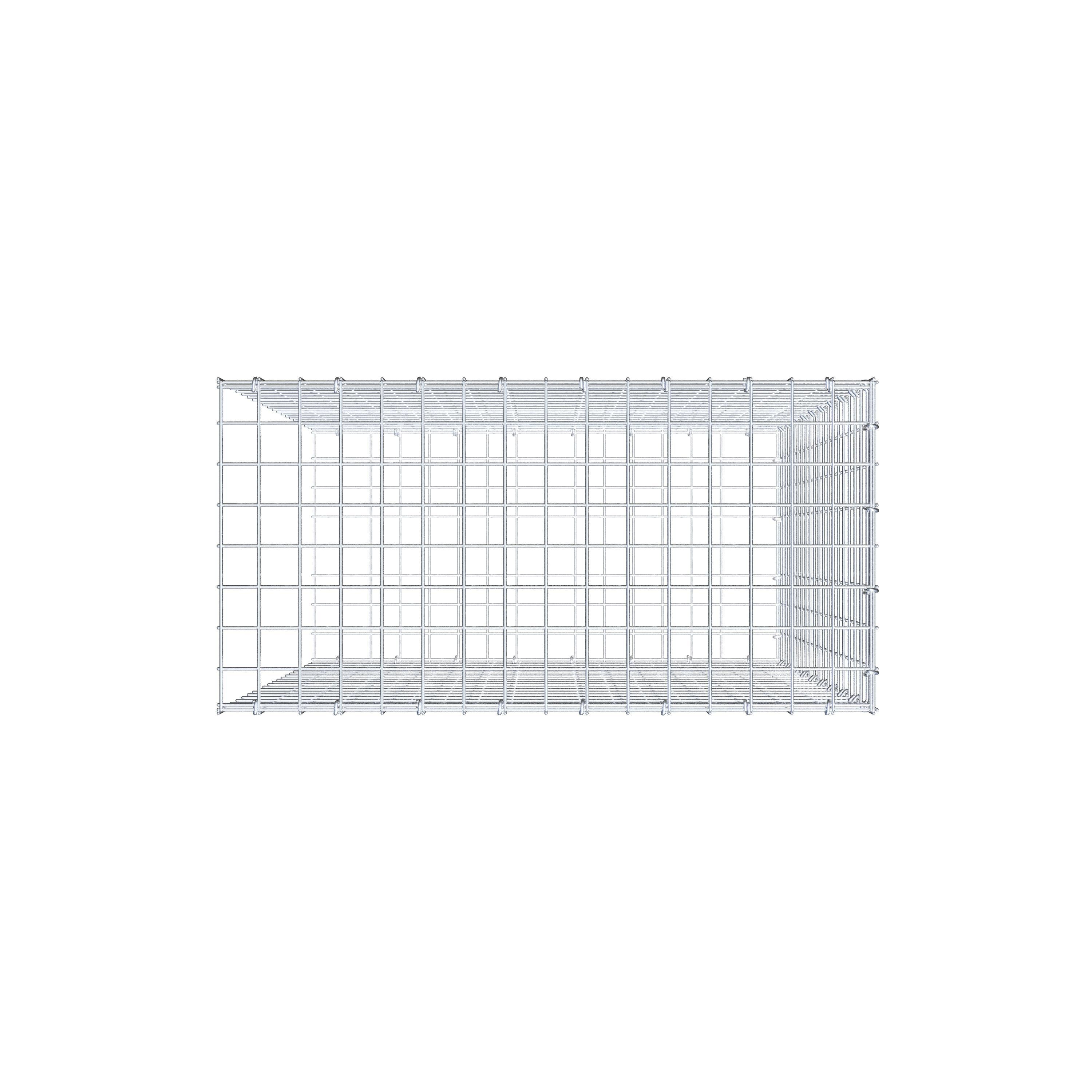 Mounted gabion type 2 100 cm x 80 cm x 40 cm (L x H x D), mesh size 5 cm x 5 cm, C-ring