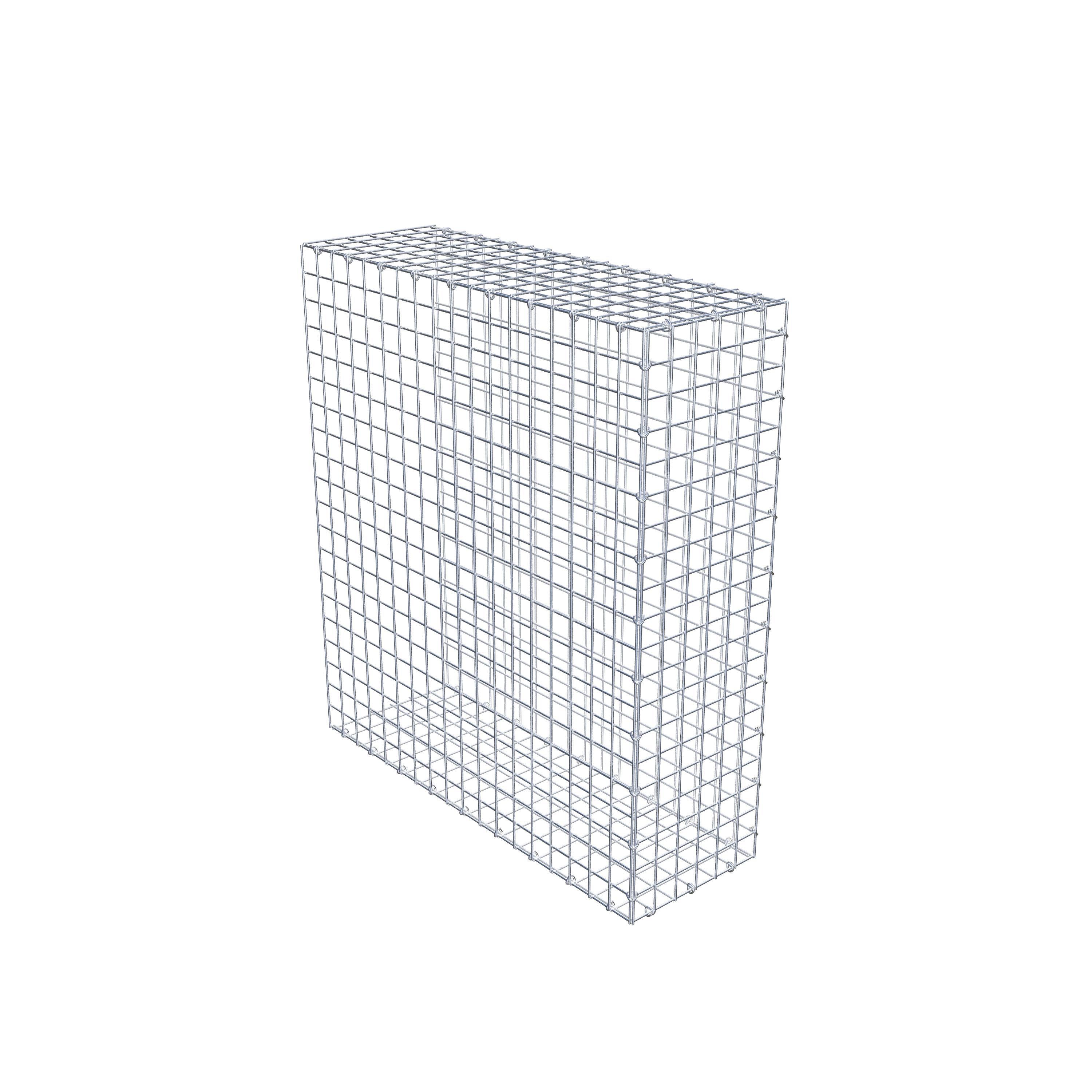 Monteret gabion type 2 100 cm x 90 cm x 30 cm (L x H x D), maskestørrelse 5 cm x 5 cm, C-ring