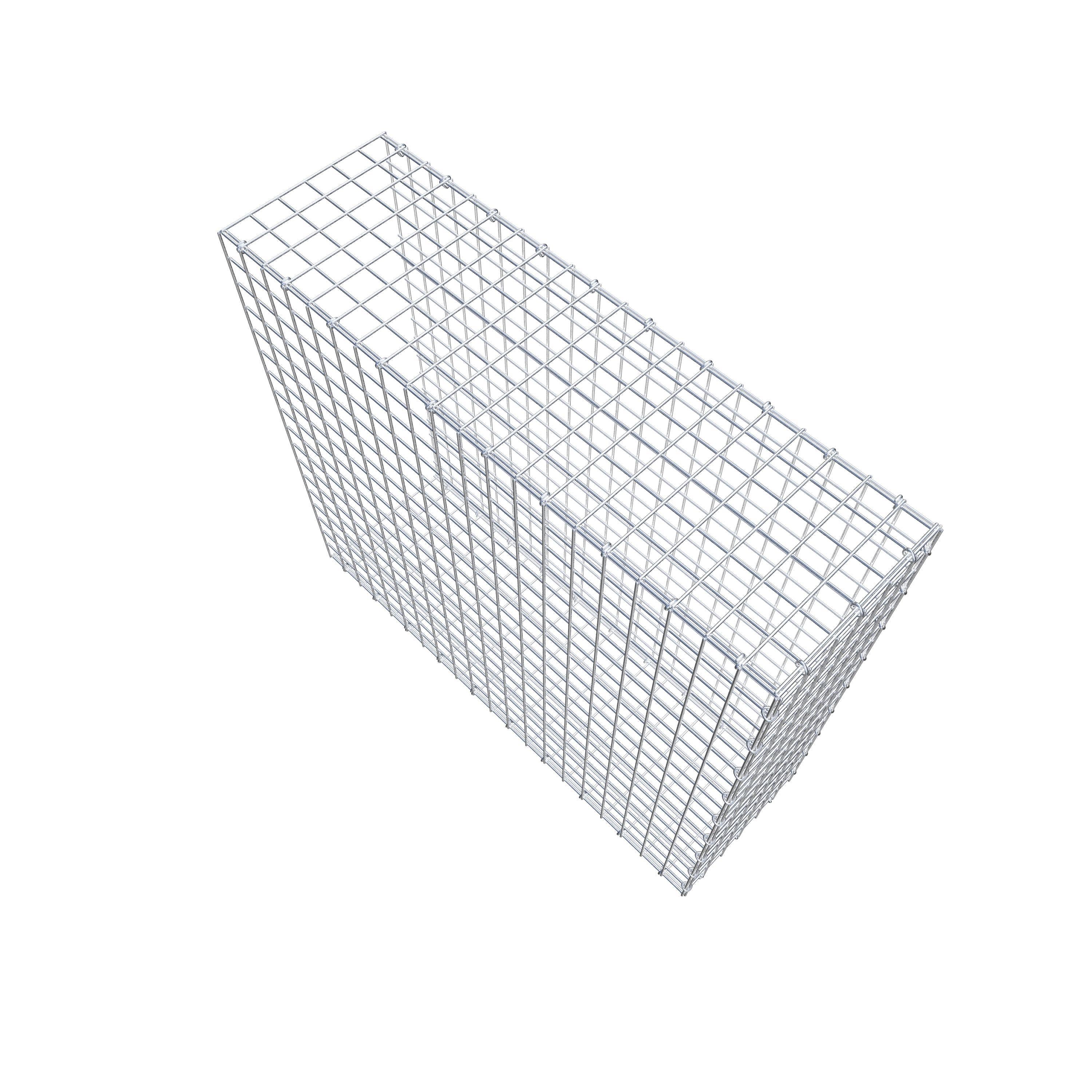 Monteret gabion type 2 100 cm x 90 cm x 30 cm (L x H x D), maskestørrelse 5 cm x 5 cm, C-ring