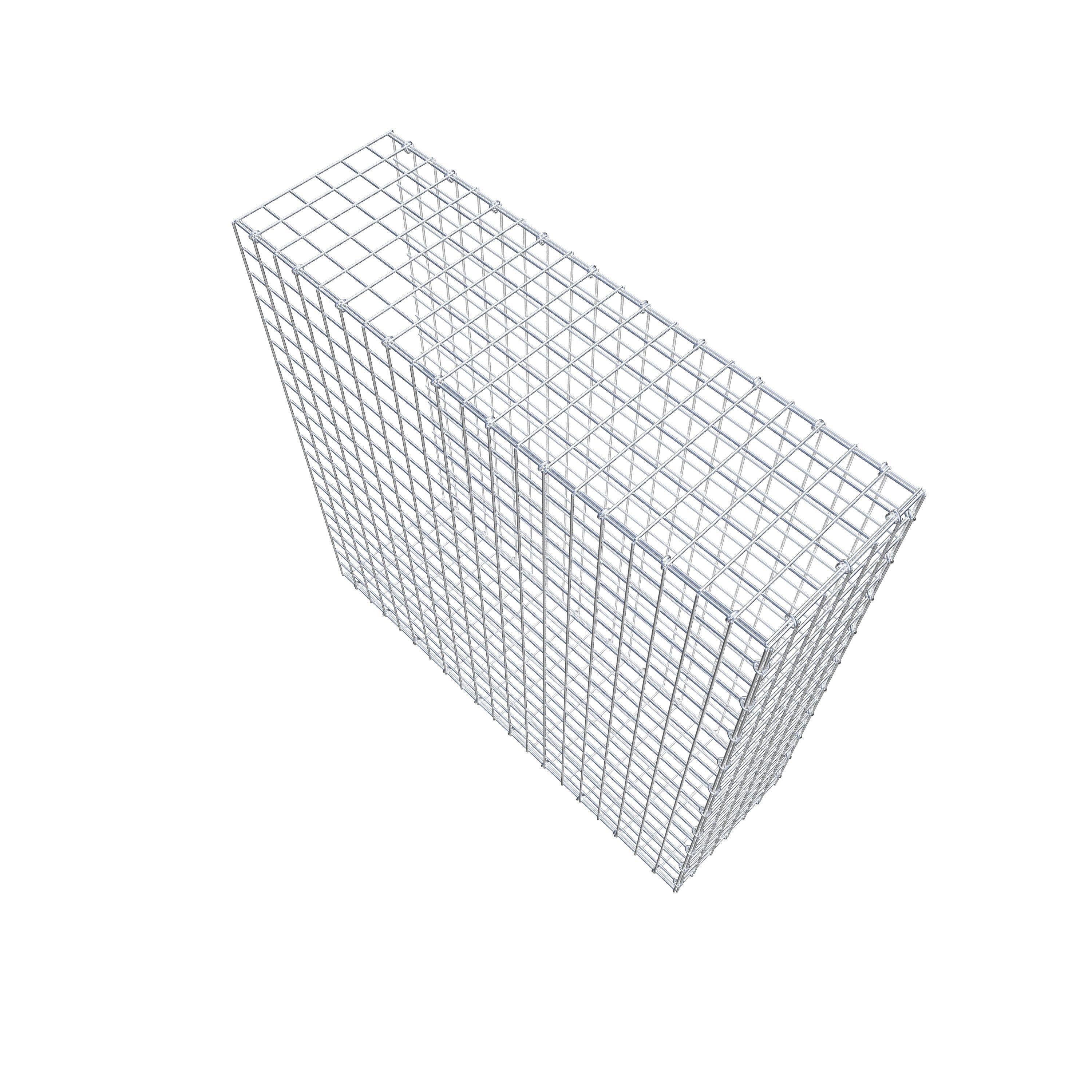 Monteret gabion type 2 100 cm x 100 cm x 30 cm (L x H x D), maskestørrelse 5 cm x 5 cm, C-ring