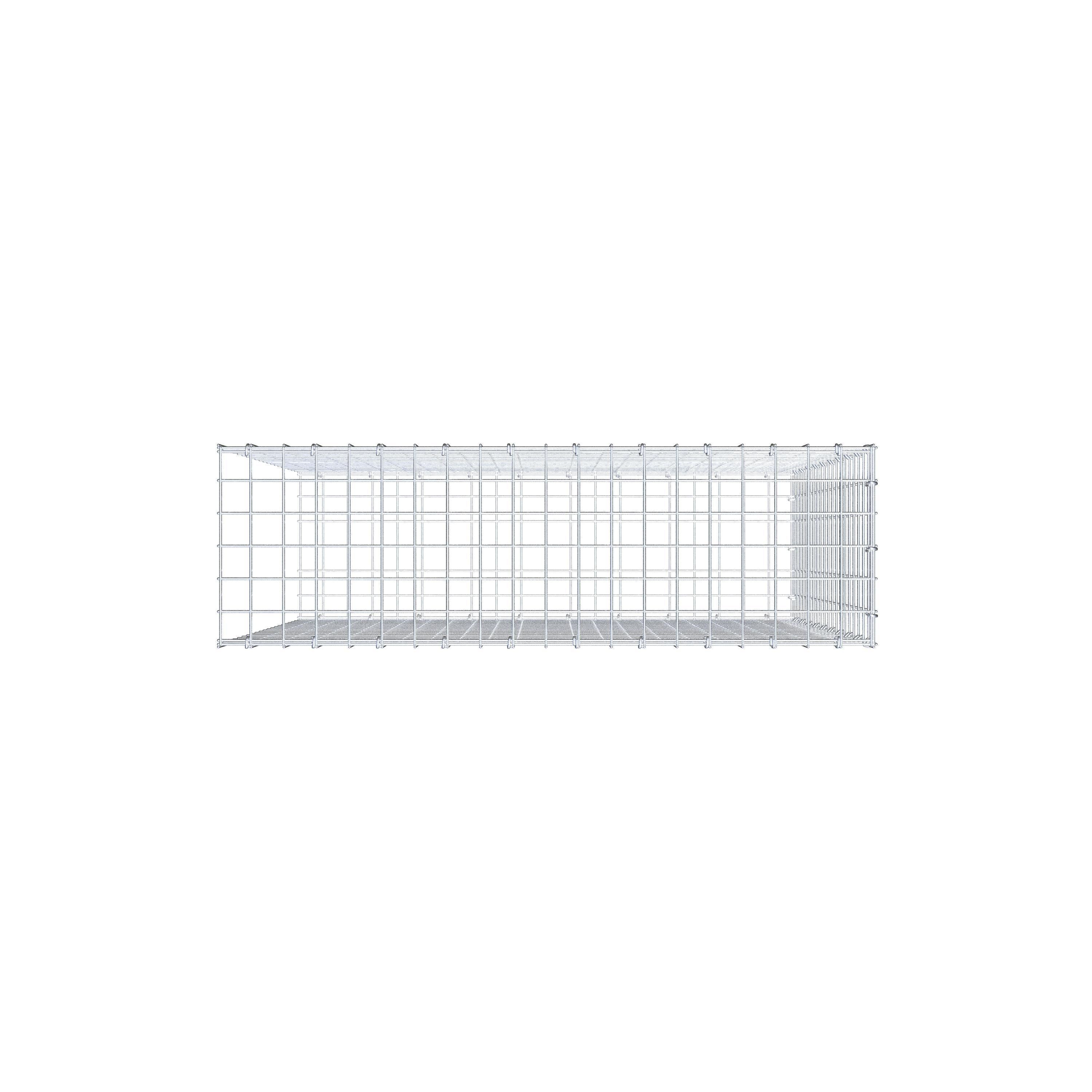 Fourche rapportée type 2 100 cm x 100 cm x 30 cm (L x H x P), mailles 5 cm x 5 cm, anneau C