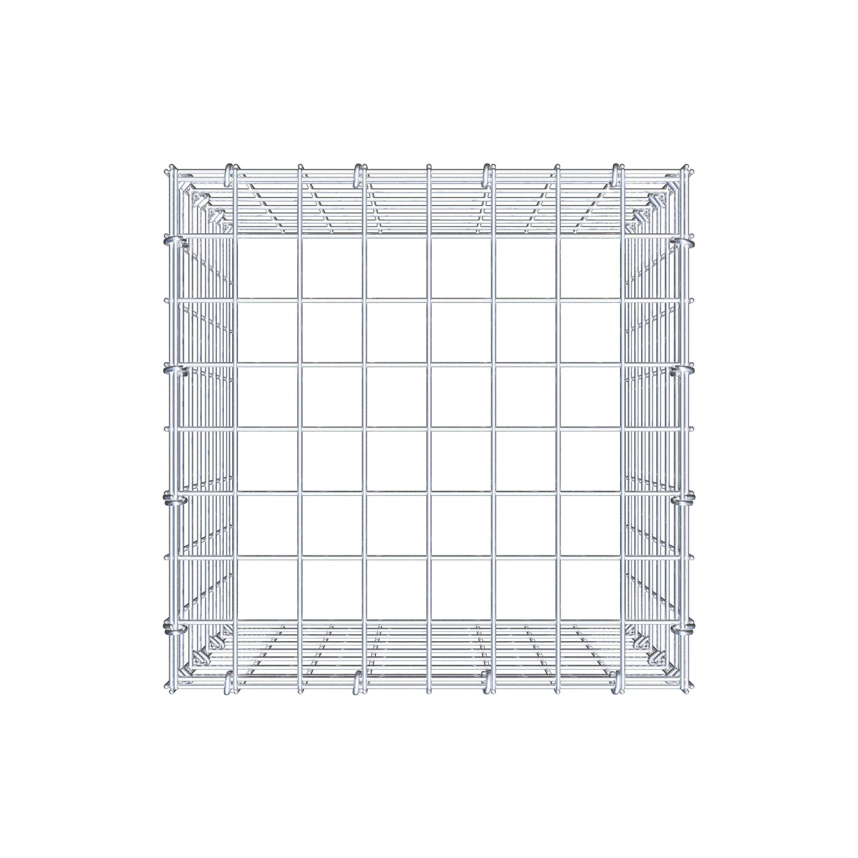 Mounted gabion type 3 40 cm x 40 cm x 40 cm (L x H x D), mesh size 5 cm x 5 cm, C-ring