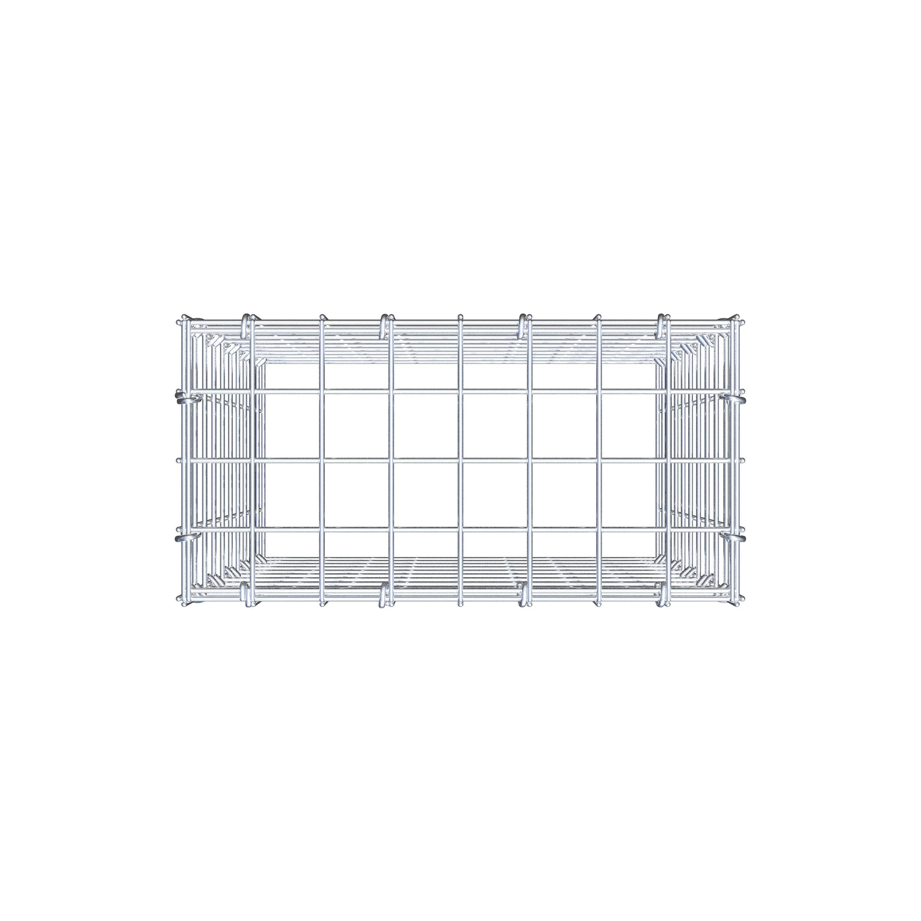 Schanskorf type 3 50 cm x 40 cm x 20 cm (L x H x D), maaswijdte 5 cm x 5 cm, C-ring