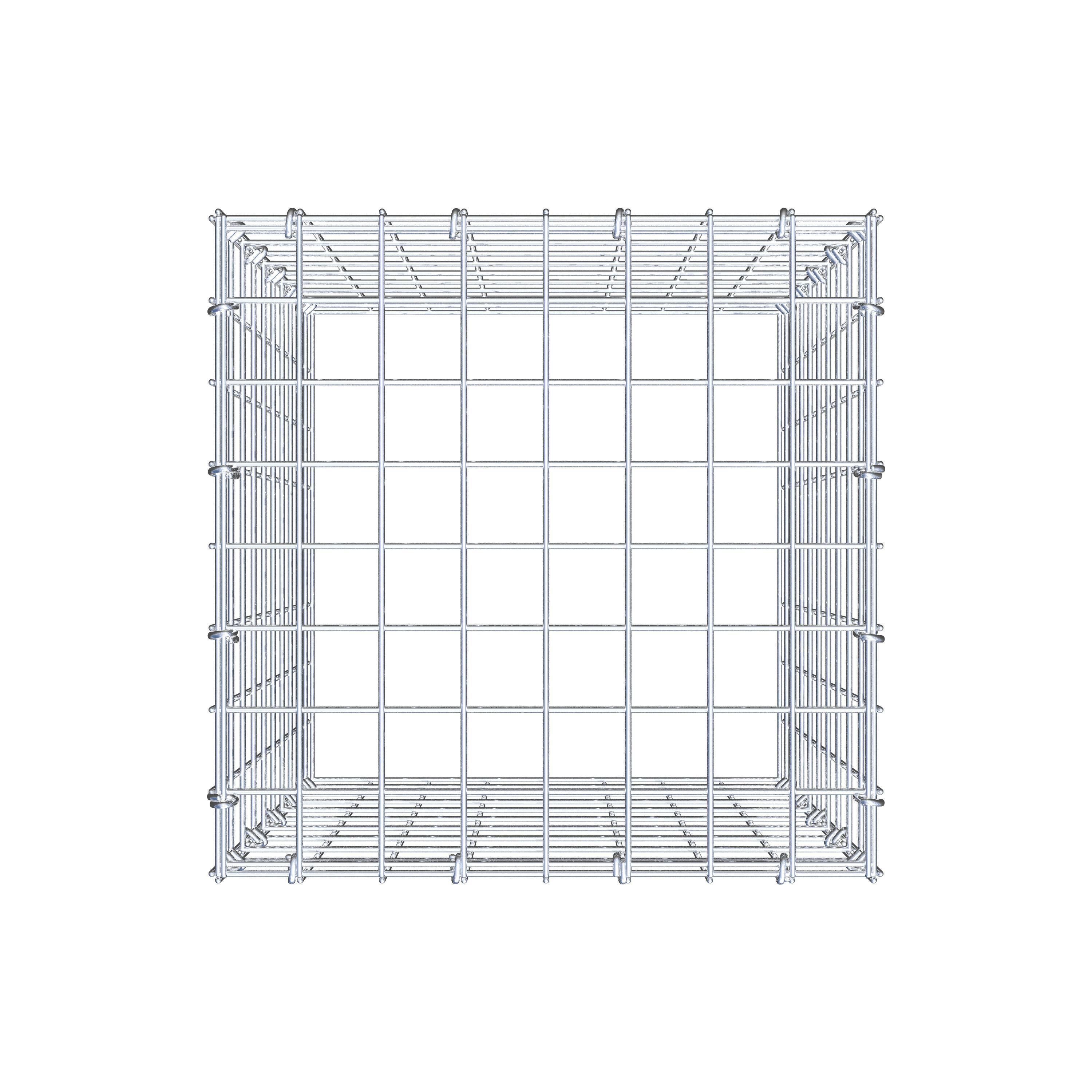 Schanskorf type 3 50 cm x 40 cm x 40 cm (L x H x D), maaswijdte 5 cm x 5 cm, C-ring