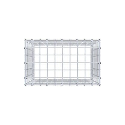 Mounted gabion type 3 50 cm x 50 cm x 30 cm (L x H x D), mesh size 5 cm x 5 cm, C-ring