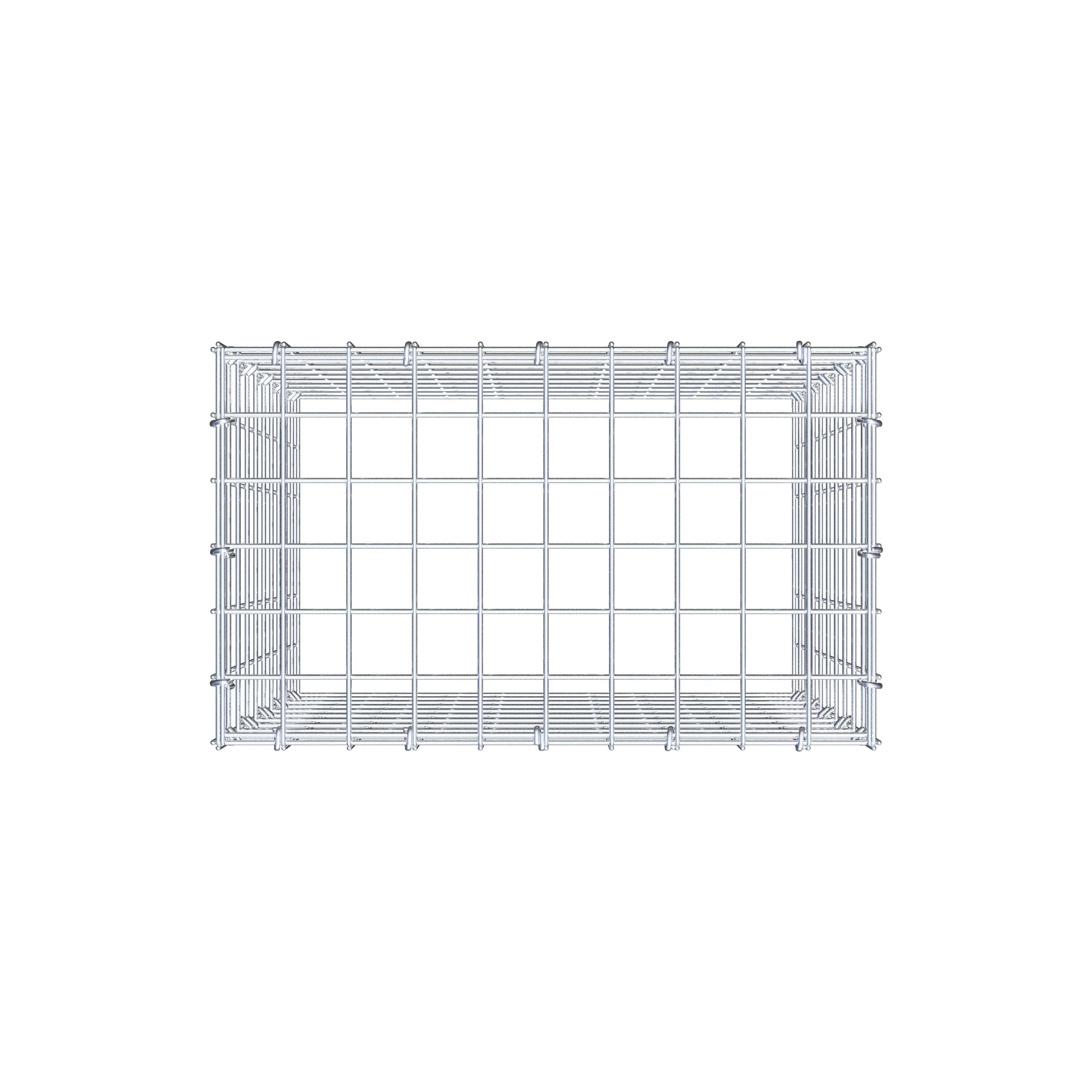 Schanskorf type 3 50 cm x 50 cm x 30 cm (L x H x D), maaswijdte 5 cm x 5 cm, C-ring