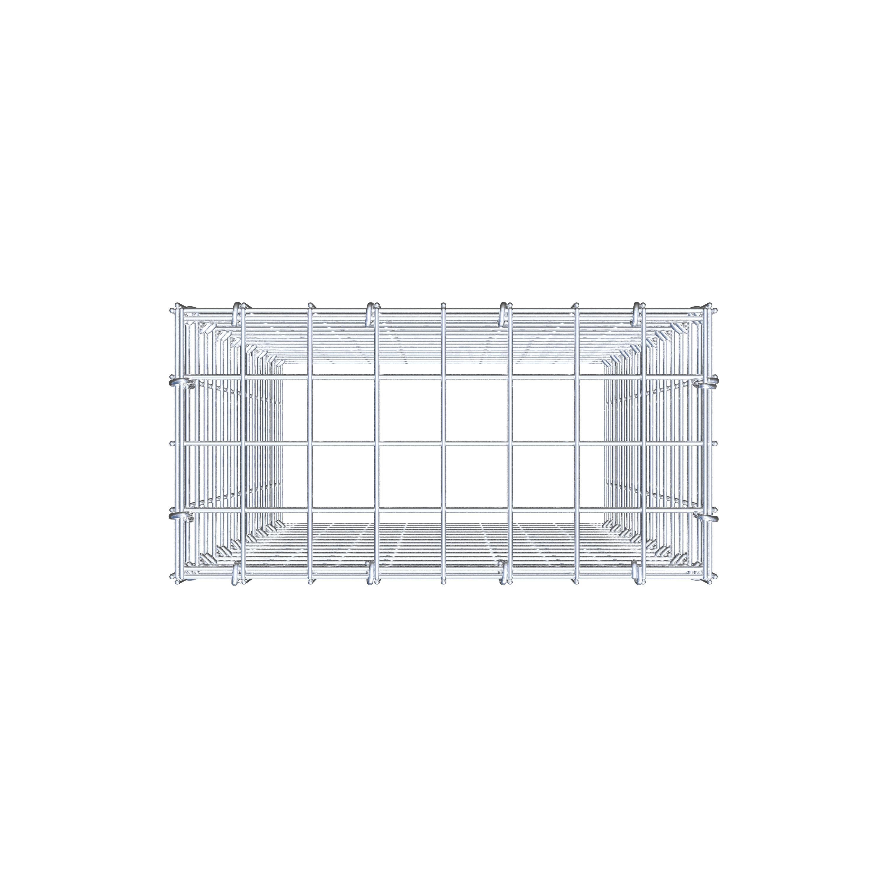 Schanskorf type 3 80 cm x 40 cm x 20 cm (L x H x D), maaswijdte 5 cm x 5 cm, C-ring