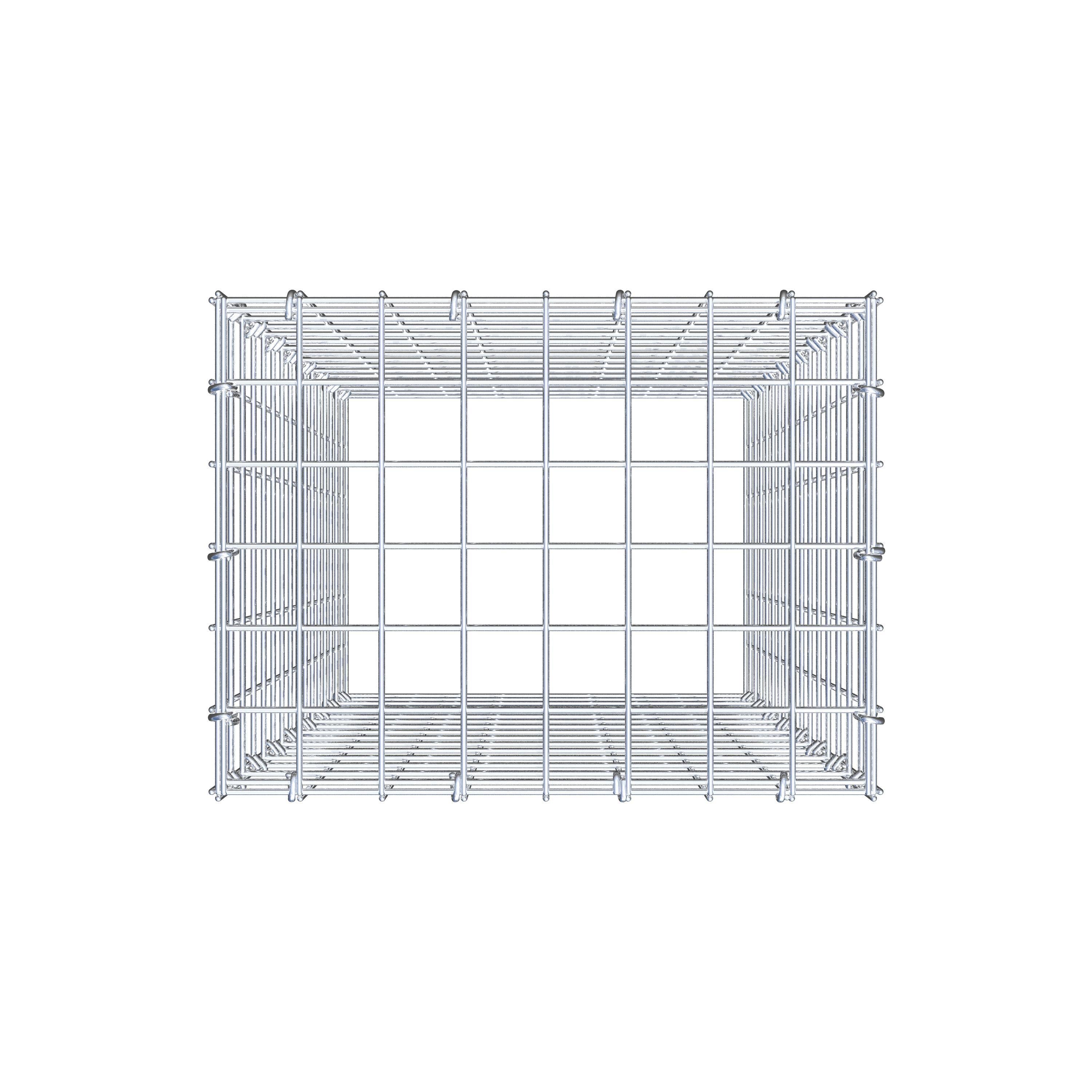 Schanskorf type 3 80 cm x 40 cm x 30 cm (L x H x D), maaswijdte 5 cm x 5 cm, C-ring