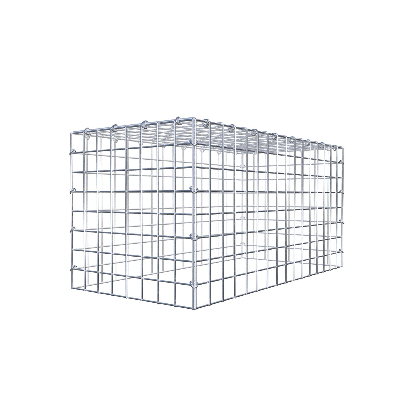 Monteret gabion type 3 80 cm x 40 cm x 40 cm (L x H x D), maskestørrelse 5 cm x 5 cm, C-ring
