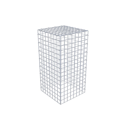 Monteret gabion type 3 80 cm x 40 cm x 40 cm (L x H x D), maskestørrelse 5 cm x 5 cm, C-ring