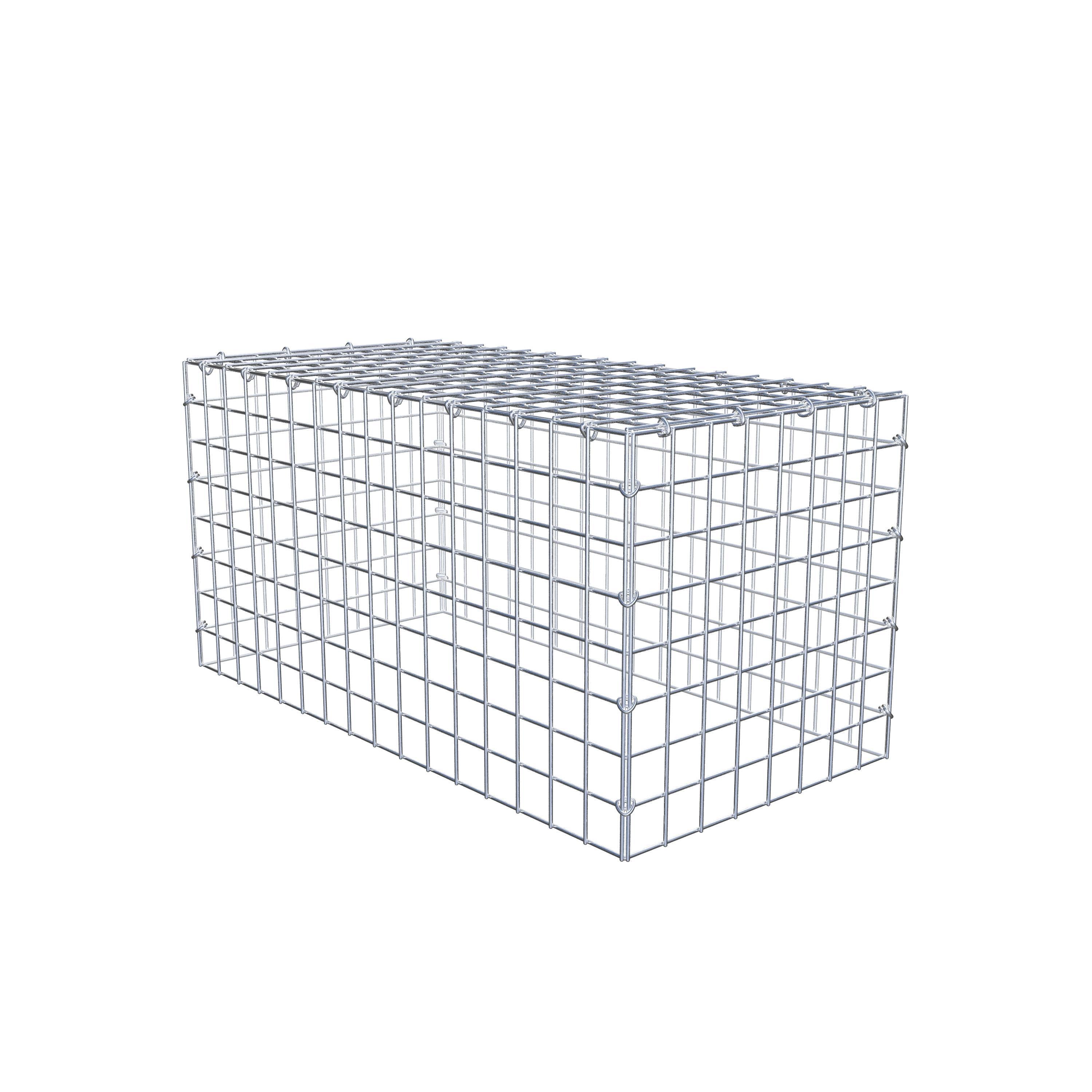 Mounted gabion type 3 80 cm x 40 cm x 40 cm (L x H x D), mesh size 5 cm x 5 cm, C-ring