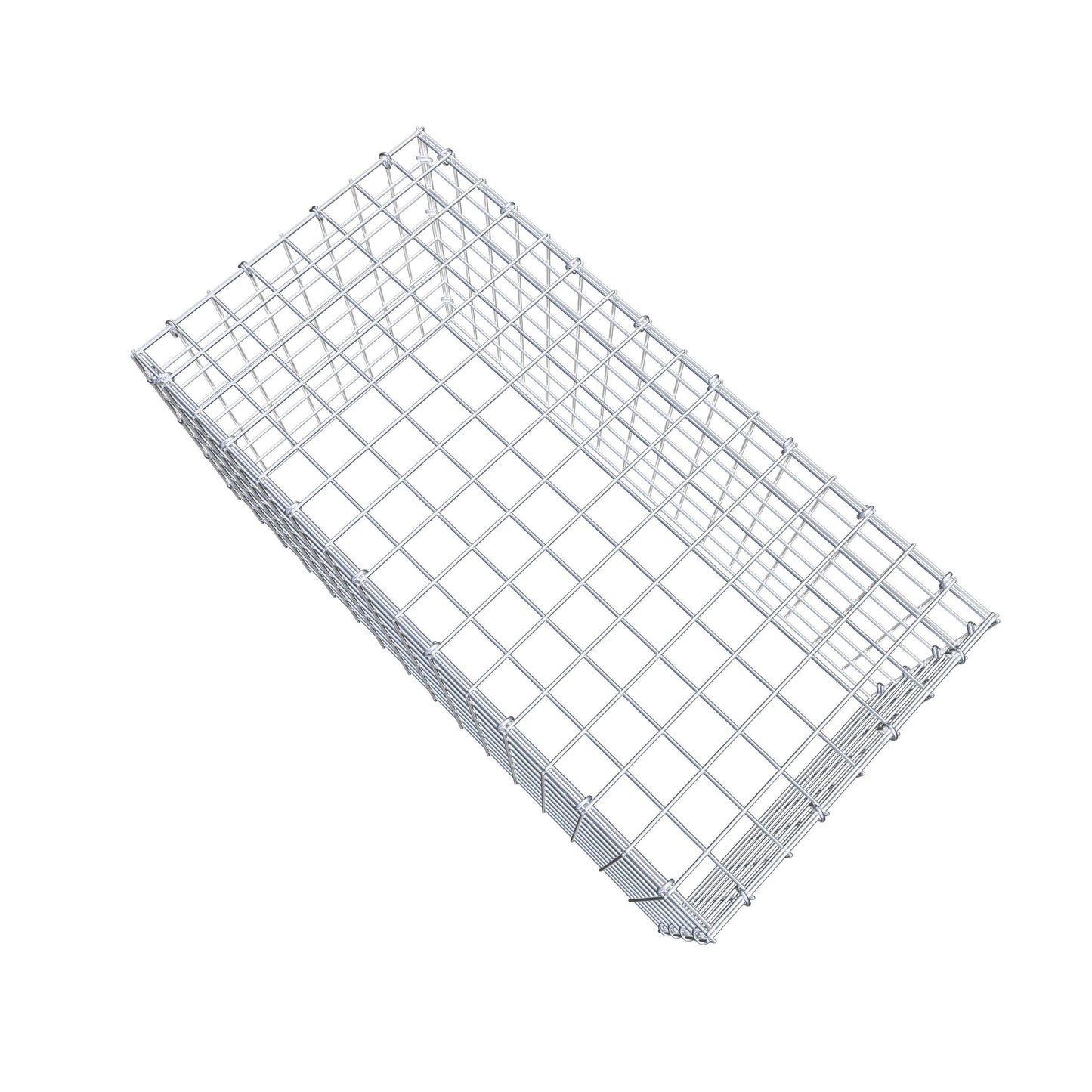 Monteret gabion type 3 80 cm x 40 cm x 40 cm (L x H x D), maskestørrelse 5 cm x 5 cm, C-ring