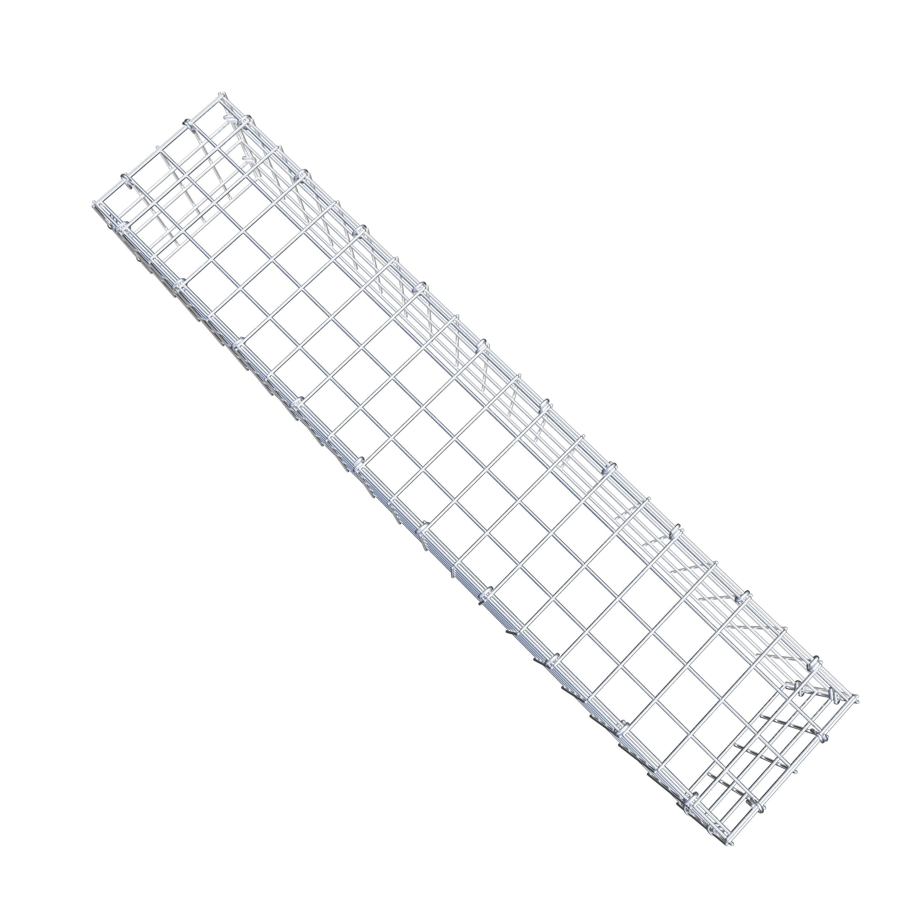 Mounted gabion type 3 100 cm x 20 cm x 20 cm (L x H x D), mesh size 5 cm x 5 cm, C-ring