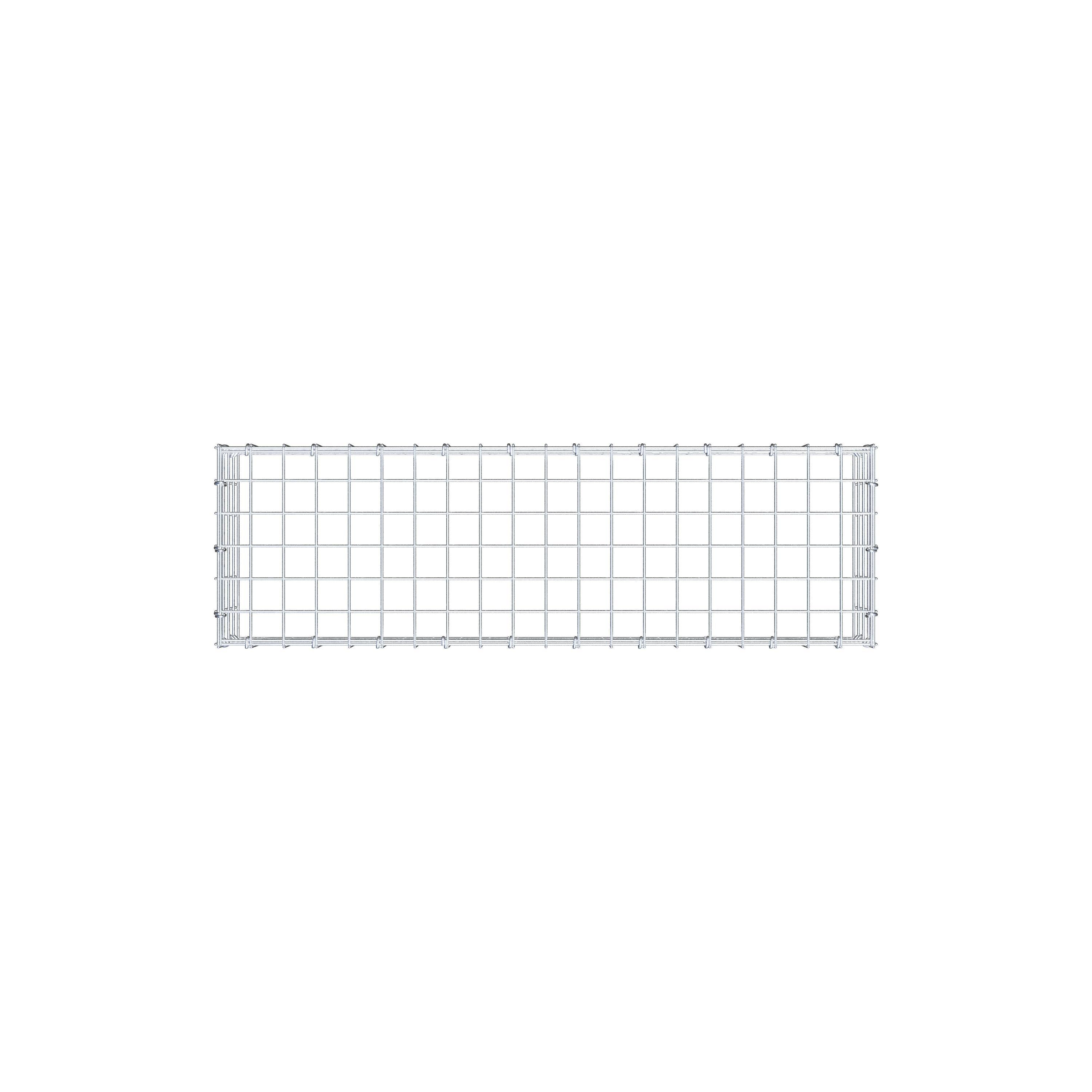 Monteret gabion type 3 100 cm x 20 cm x 30 cm (L x H x D), maskestørrelse 5 cm x 5 cm, C-ring