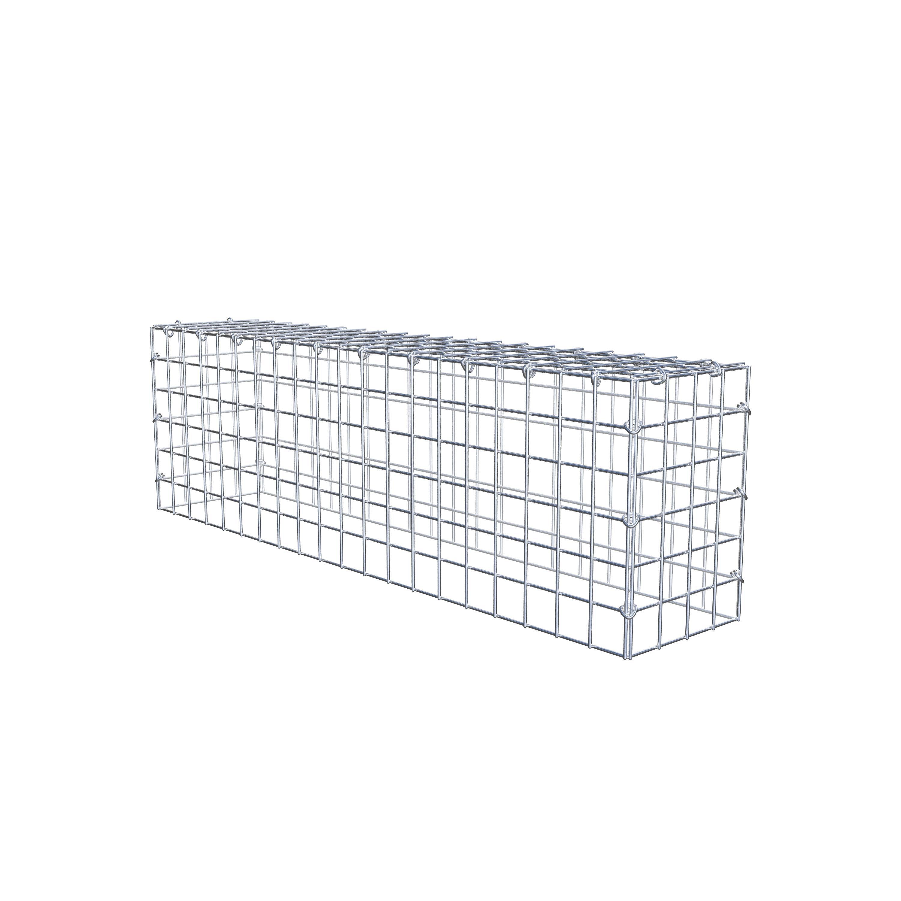 Mounted gabion type 3 100 cm x 30 cm x 20 cm (L x H x D), mesh size 5 cm x 5 cm, C-ring