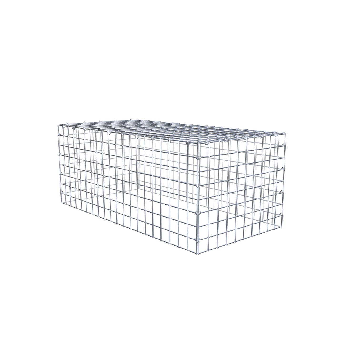 Monteret gabion type 3 100 cm x 40 cm x 50 cm (L x H x D), maskestørrelse 5 cm x 5 cm, C-ring