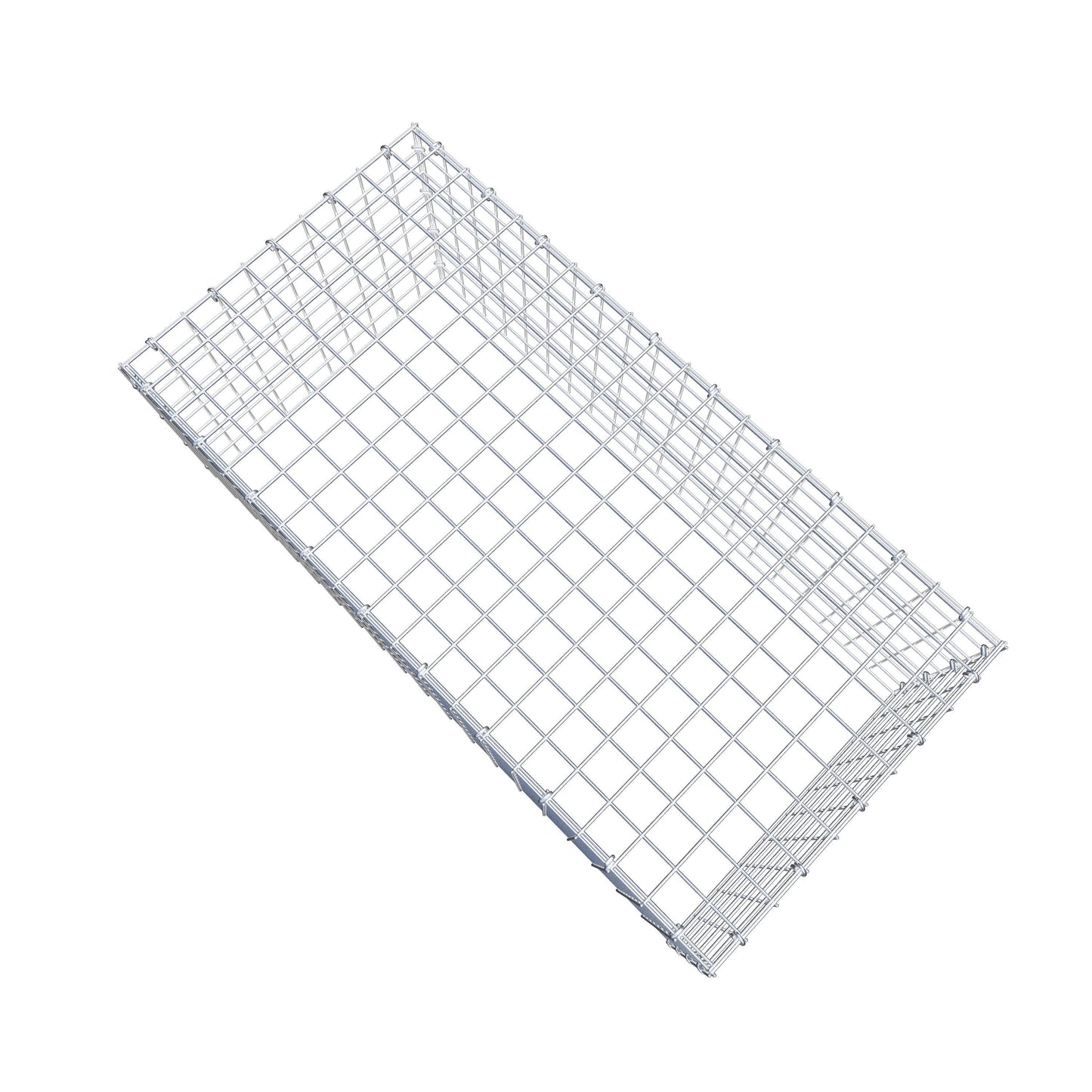 Monteret gabion type 3 100 cm x 40 cm x 50 cm (L x H x D), maskestørrelse 5 cm x 5 cm, C-ring