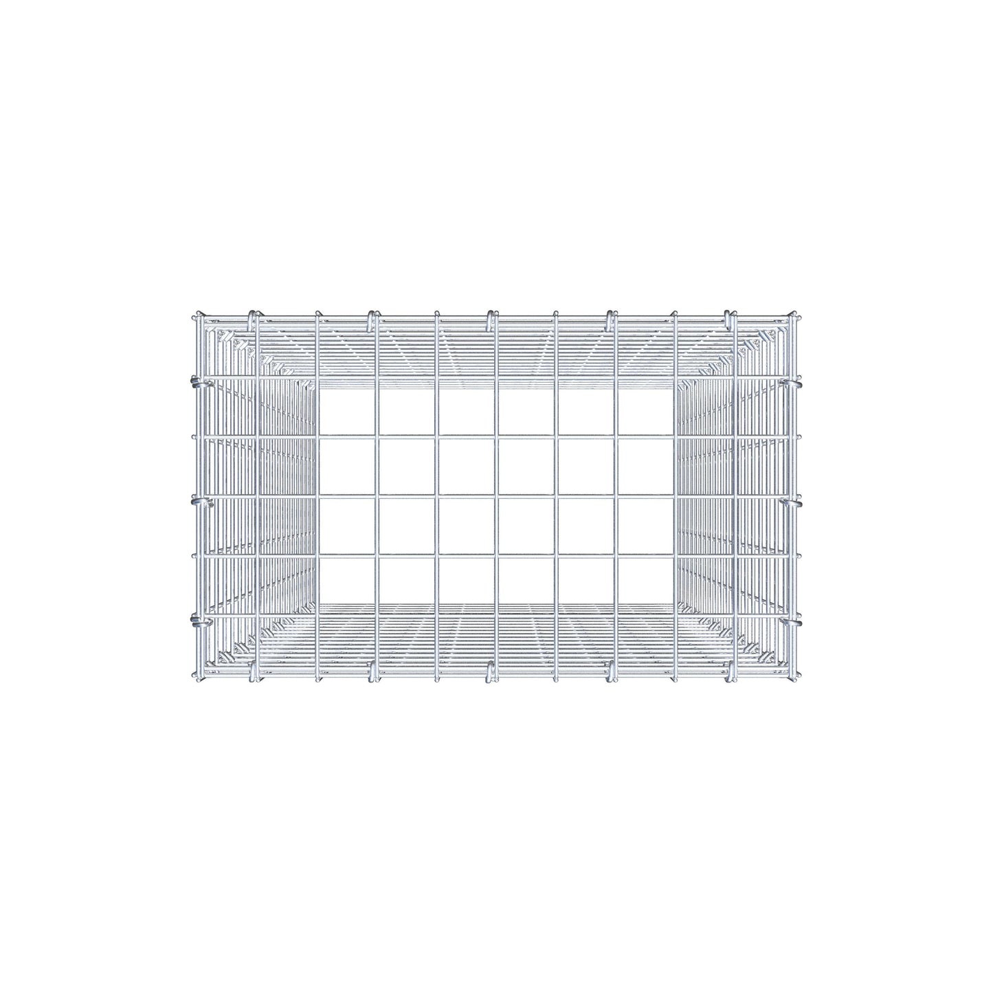 Type 3 oplegkorf 100 cm x 50 cm x 30 cm (L x H x D), maaswijdte 5 cm x 5 cm, C-ring