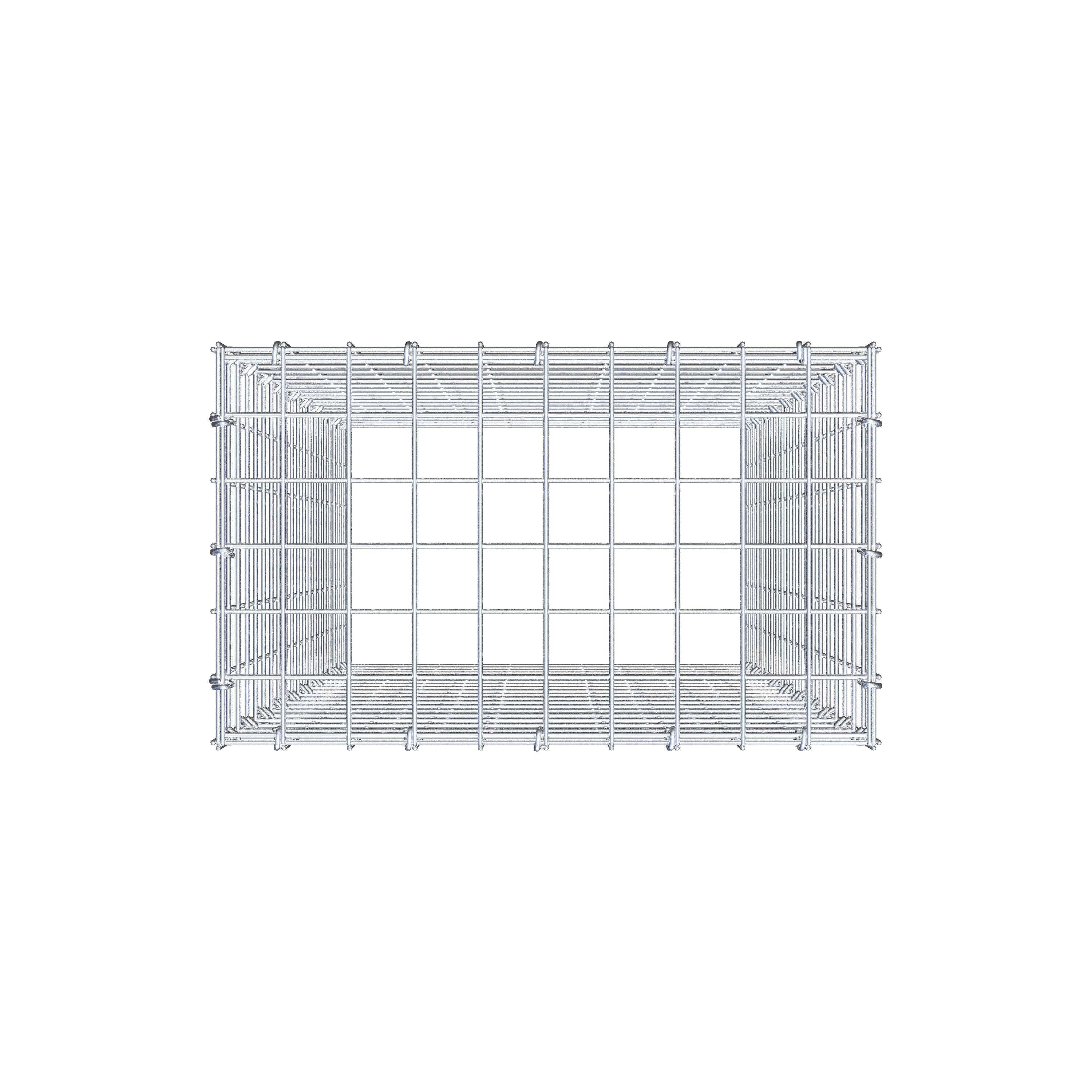 Anbaugabione Typ 3 100 cm x 50 cm x 30 cm (L x H x T), Maschenweite 5 cm x 5 cm, C-Ring