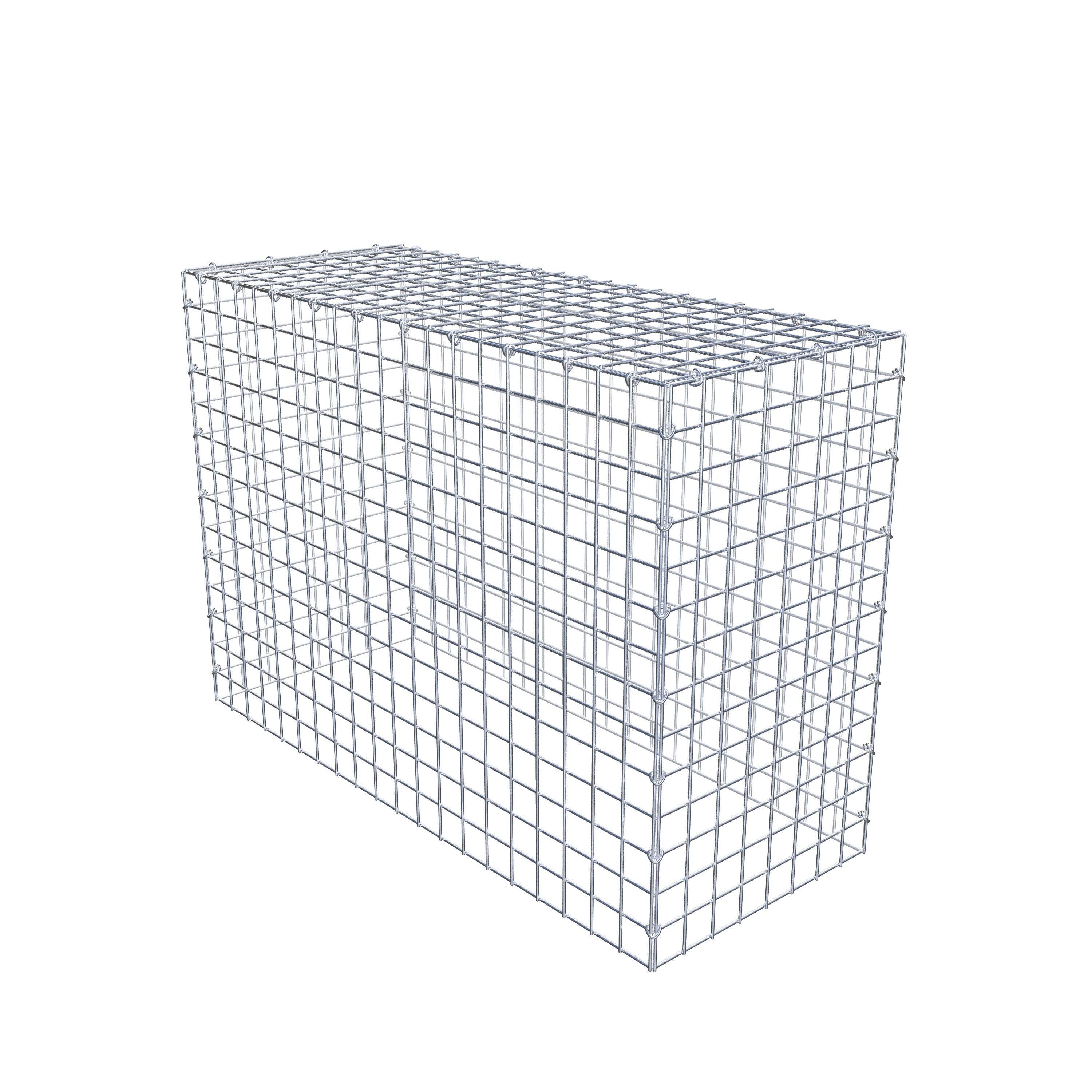 Monteret gabion type 3 100 cm x 70 cm x 40 cm (L x H x D), maskestørrelse 5 cm x 5 cm, C-ring