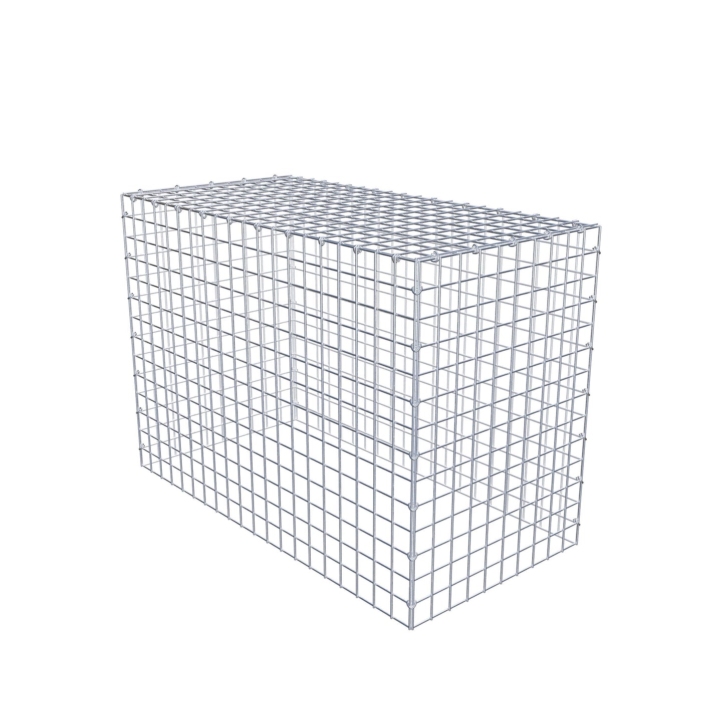 Typ 3 påbyggnadsgabion 100 cm x 70 cm x 50 cm (L x H x D), maskstorlek 5 cm x 5 cm, C-ring