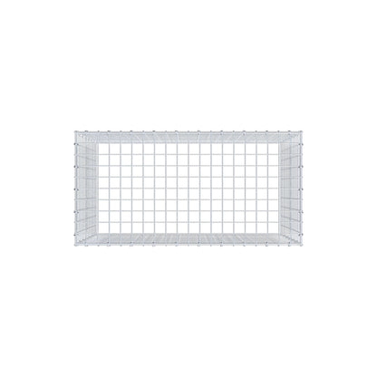 Typ 3 påbyggnadsgabion 100 cm x 70 cm x 50 cm (L x H x D), maskstorlek 5 cm x 5 cm, C-ring