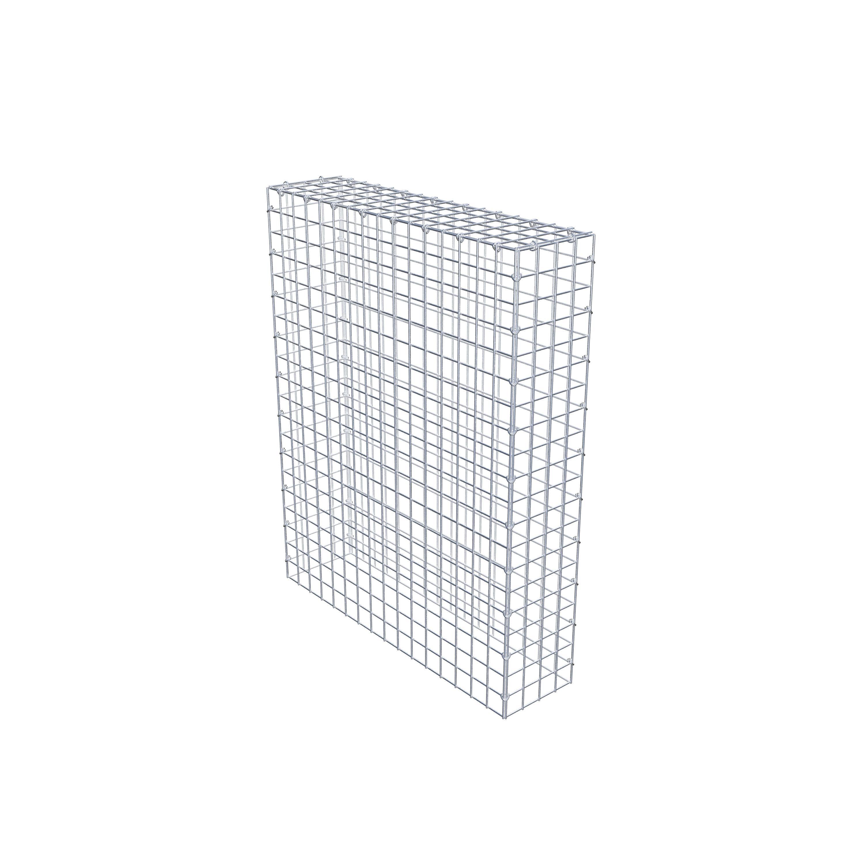 Monteret gabion type 3 100 cm x 80 cm x 20 cm (L x H x D), maskestørrelse 5 cm x 5 cm, C-ring