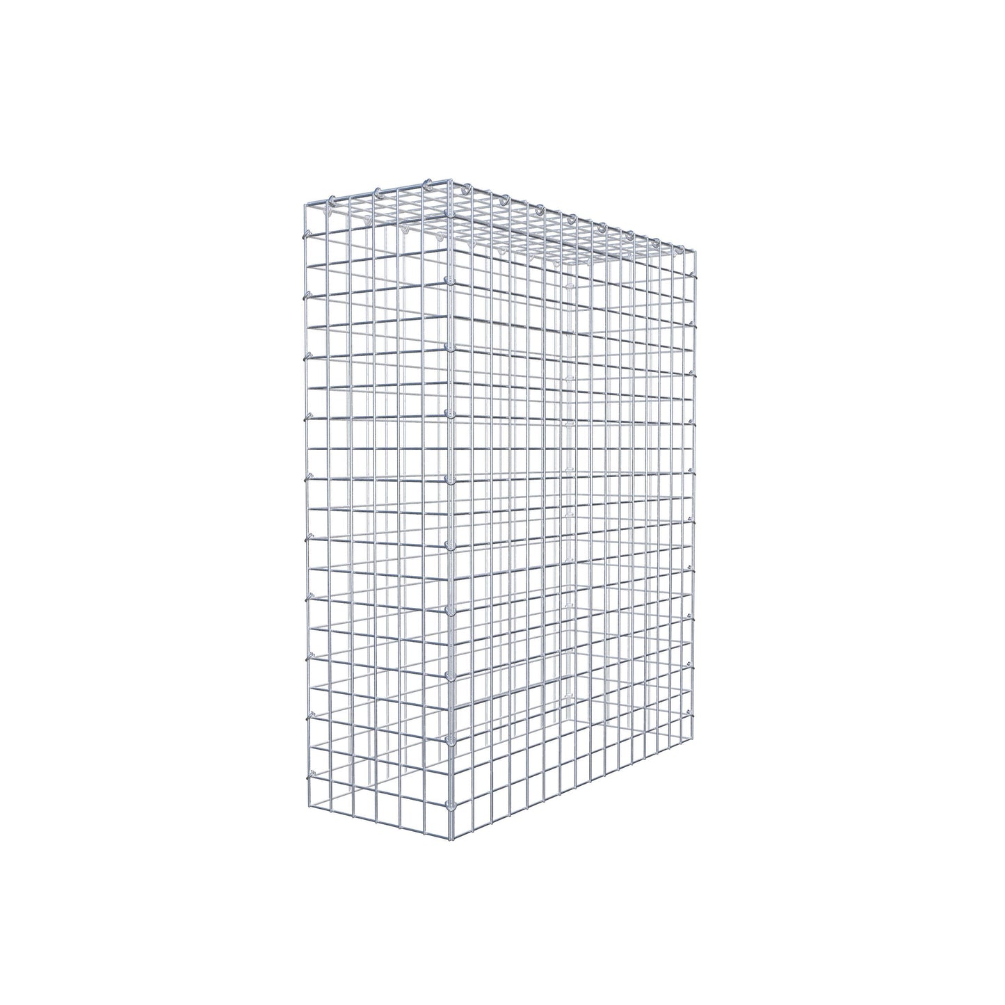 Typ 3 påbyggnadsgabion 100 cm x 80 cm x 30 cm (L x H x D), maskstorlek 5 cm x 5 cm, C-ring