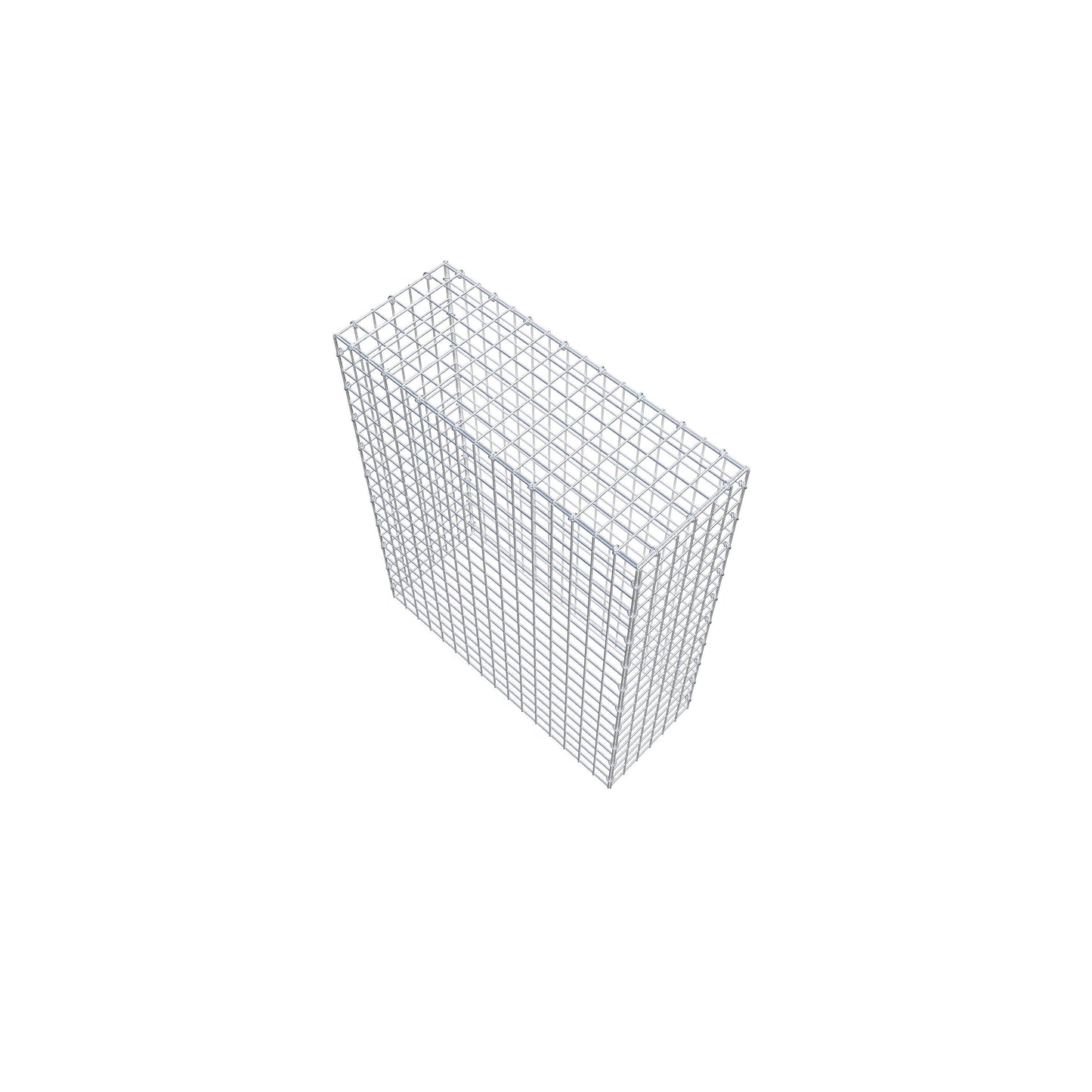 Typ 3 påbyggnadsgabion 100 cm x 80 cm x 30 cm (L x H x D), maskstorlek 5 cm x 5 cm, C-ring
