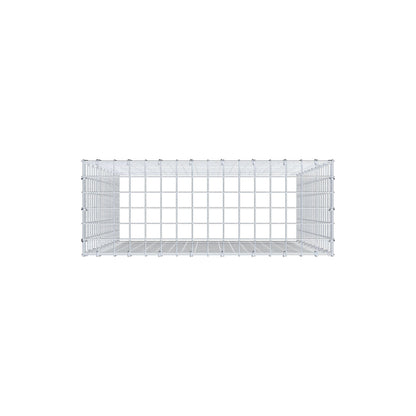 Typ 3 påbyggnadsgabion 100 cm x 80 cm x 30 cm (L x H x D), maskstorlek 5 cm x 5 cm, C-ring