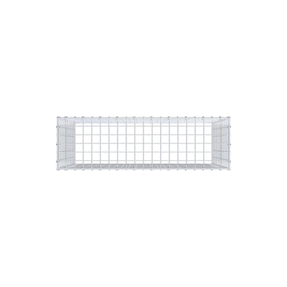 Typ 3 påbyggnadsgabion 100 cm x 80 cm x 30 cm (L x H x D), maskstorlek 5 cm x 5 cm, C-ring