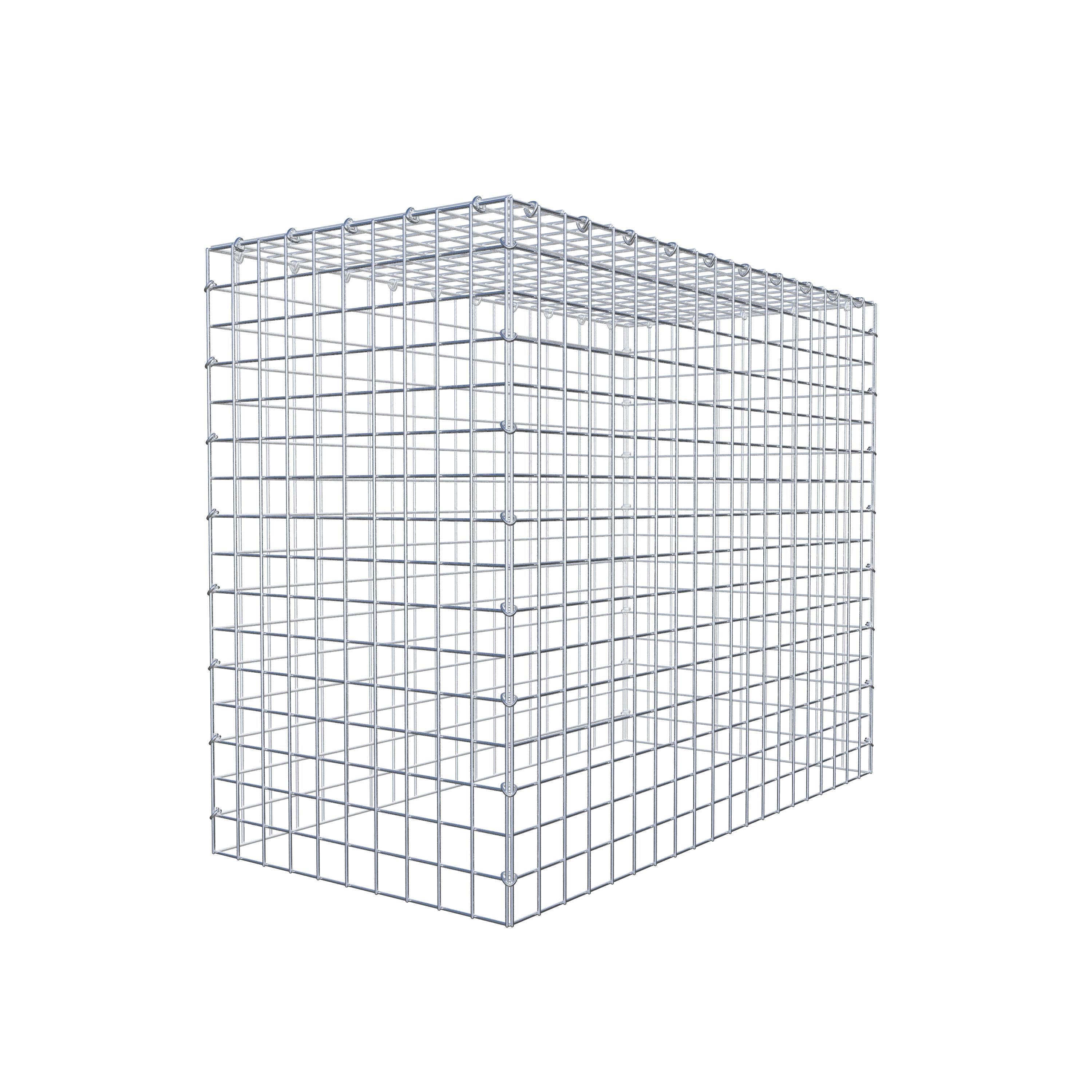 Monteret gabion type 3 100 cm x 80 cm x 50 cm (L x H x D), maskestørrelse 5 cm x 5 cm, C-ring