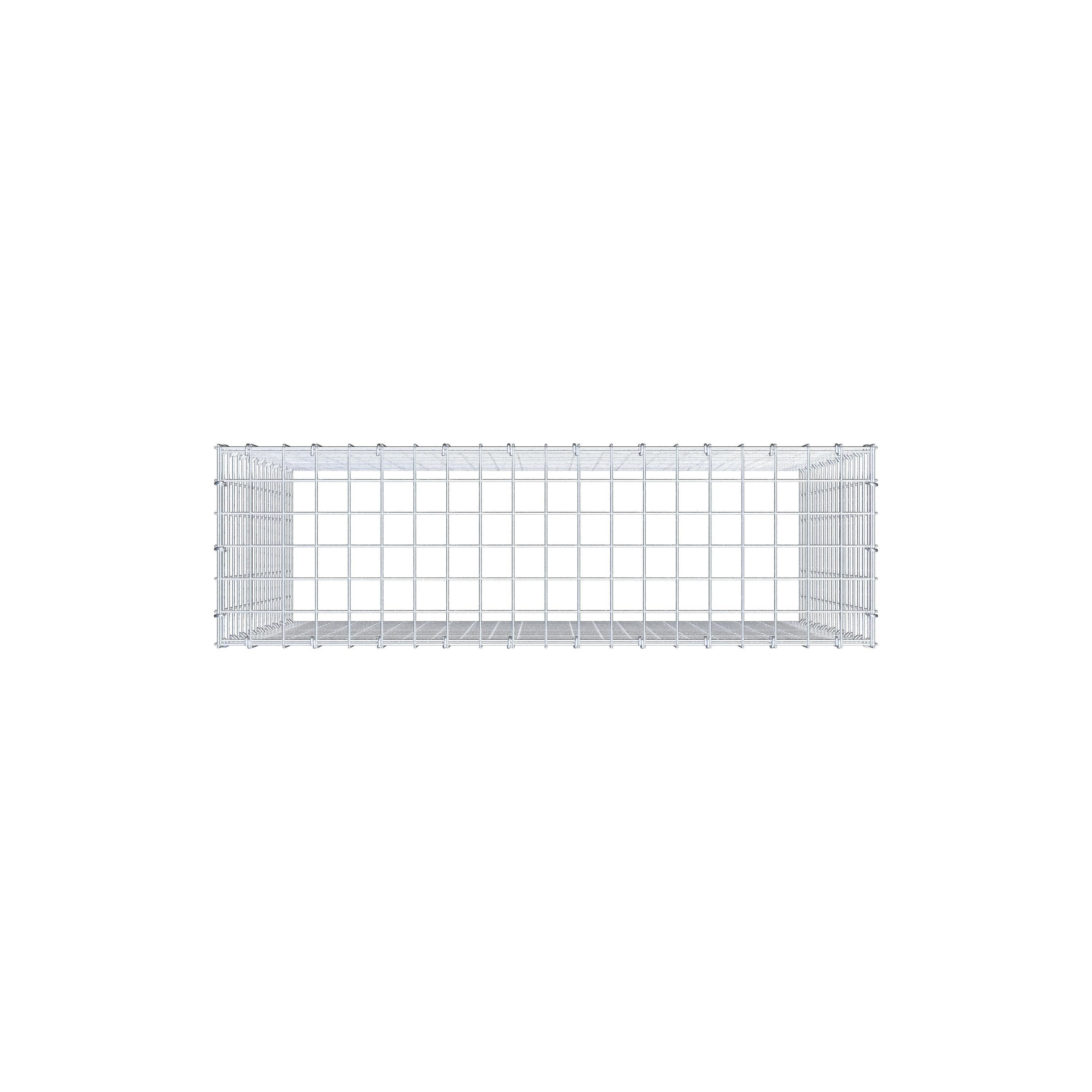 Monteret gabion type 3 100 cm x 90 cm x 30 cm (L x H x D), maskestørrelse 5 cm x 5 cm, C-ring