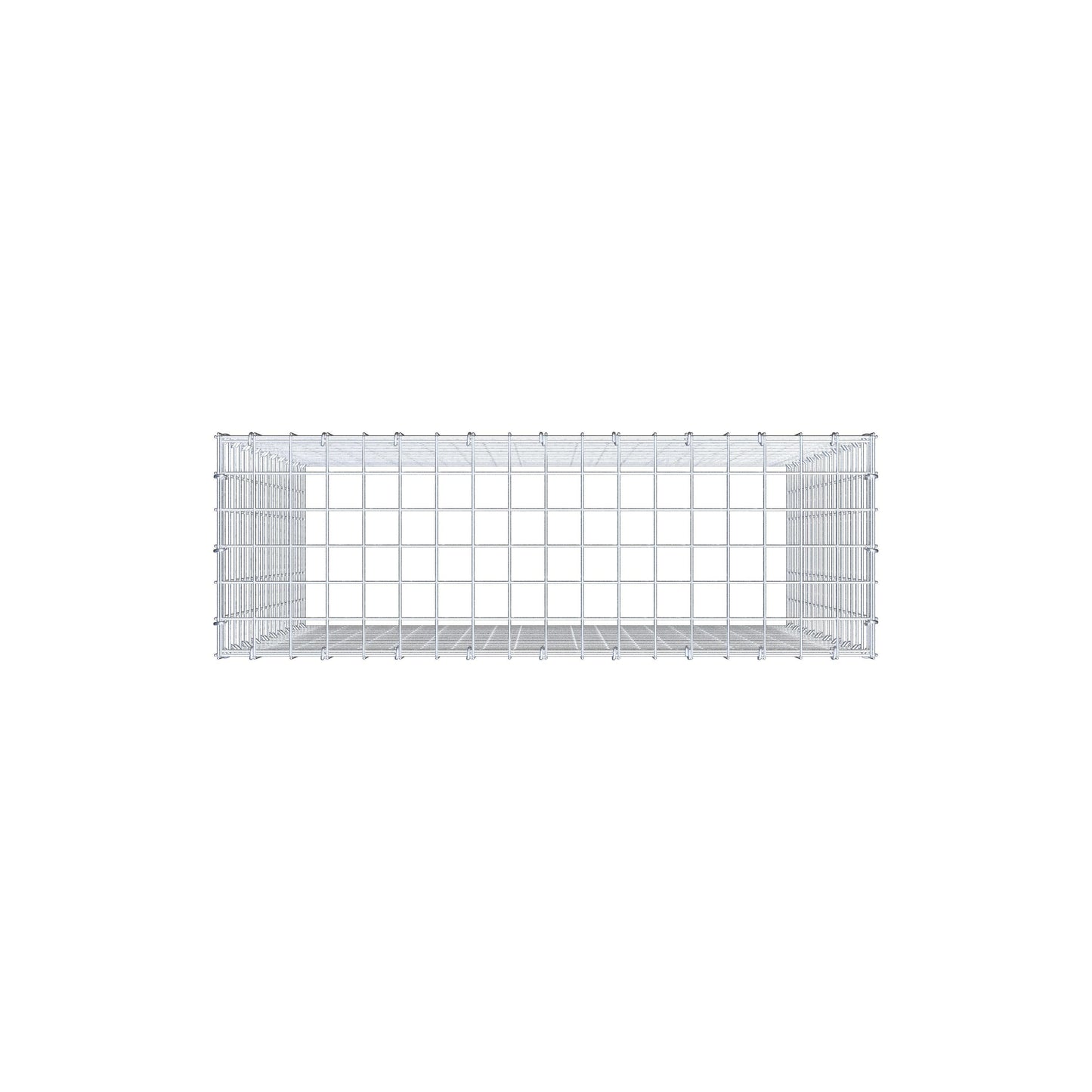 Monteret gabion type 3 100 cm x 90 cm x 30 cm (L x H x D), maskestørrelse 5 cm x 5 cm, C-ring