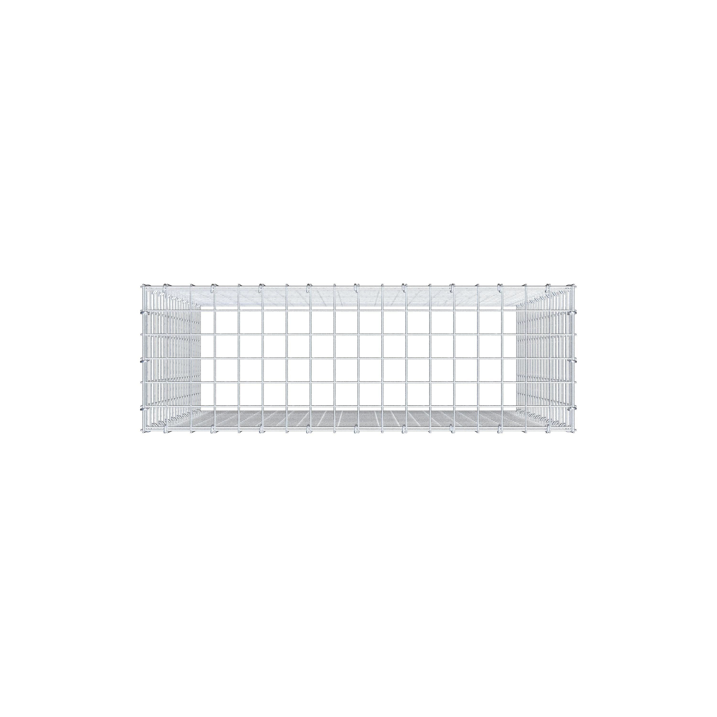 Monteret gabion type 3 100 cm x 90 cm x 30 cm (L x H x D), maskestørrelse 5 cm x 5 cm, C-ring