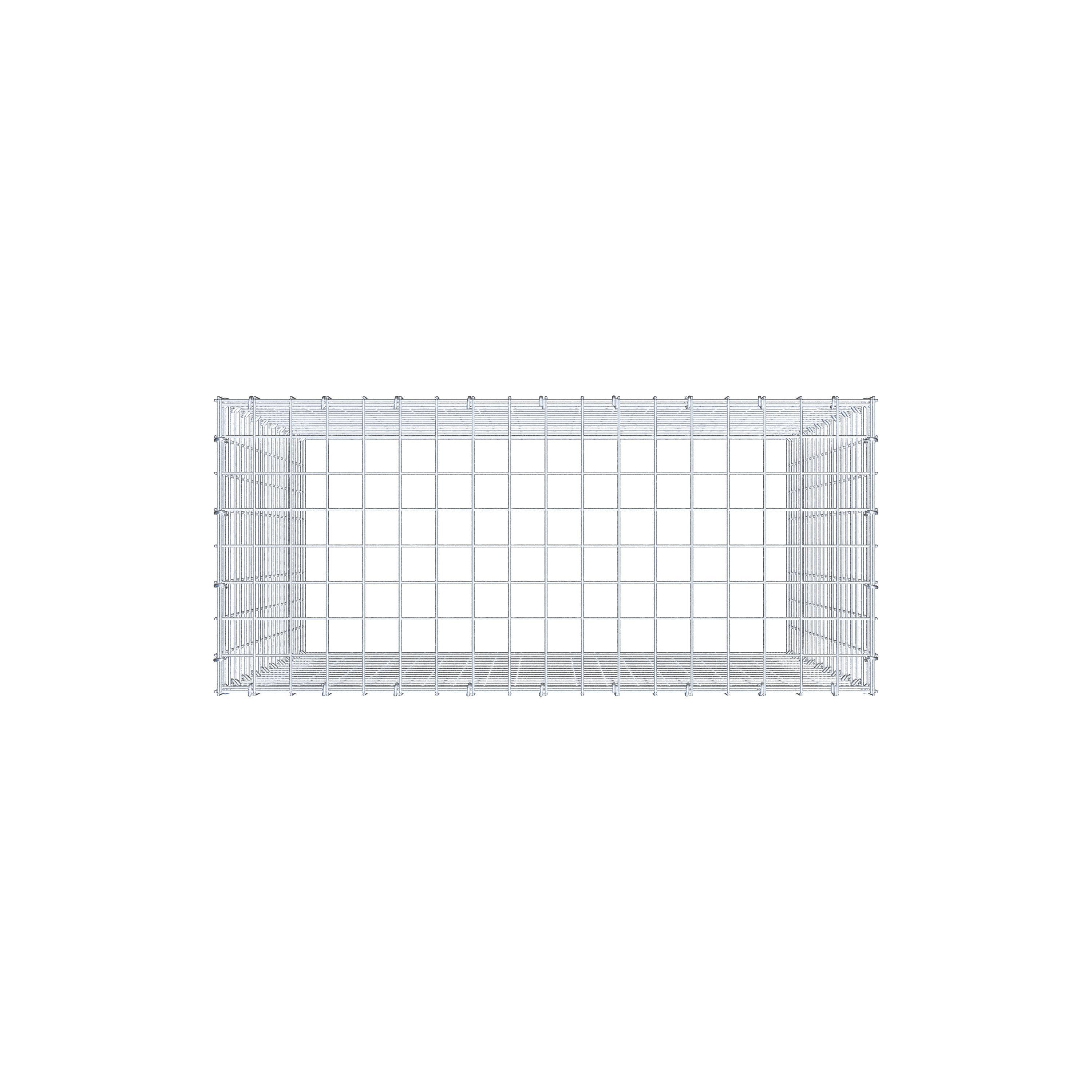 Monteret gabion type 3 100 cm x 90 cm x 40 cm (L x H x D), maskestørrelse 5 cm x 5 cm, C-ring