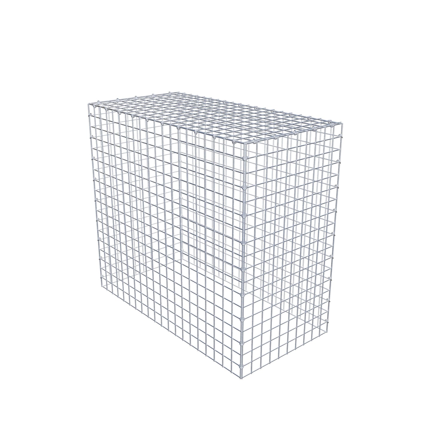 Typ 3 påbyggnadsgabion 100 cm x 90 cm x 50 cm (L x H x D), maskstorlek 5 cm x 5 cm, C-ring