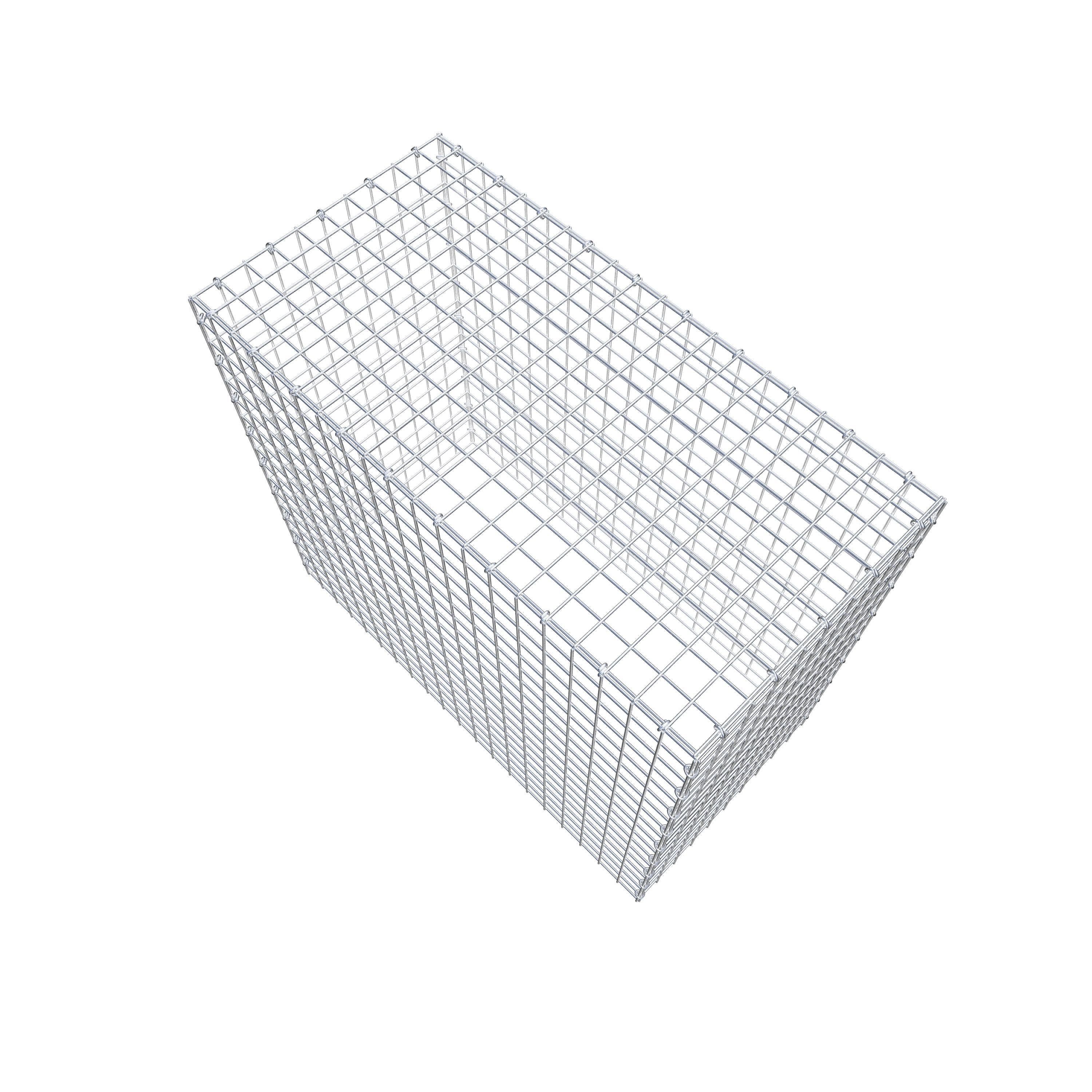 Monteret gabion type 3 100 cm x 90 cm x 50 cm (L x H x D), maskestørrelse 5 cm x 5 cm, C-ring