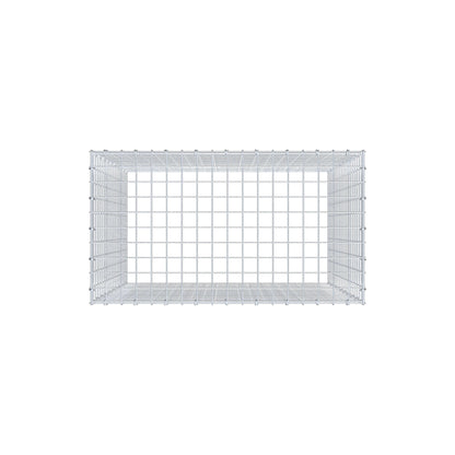 Typ 3 påbyggnadsgabion 100 cm x 90 cm x 50 cm (L x H x D), maskstorlek 5 cm x 5 cm, C-ring