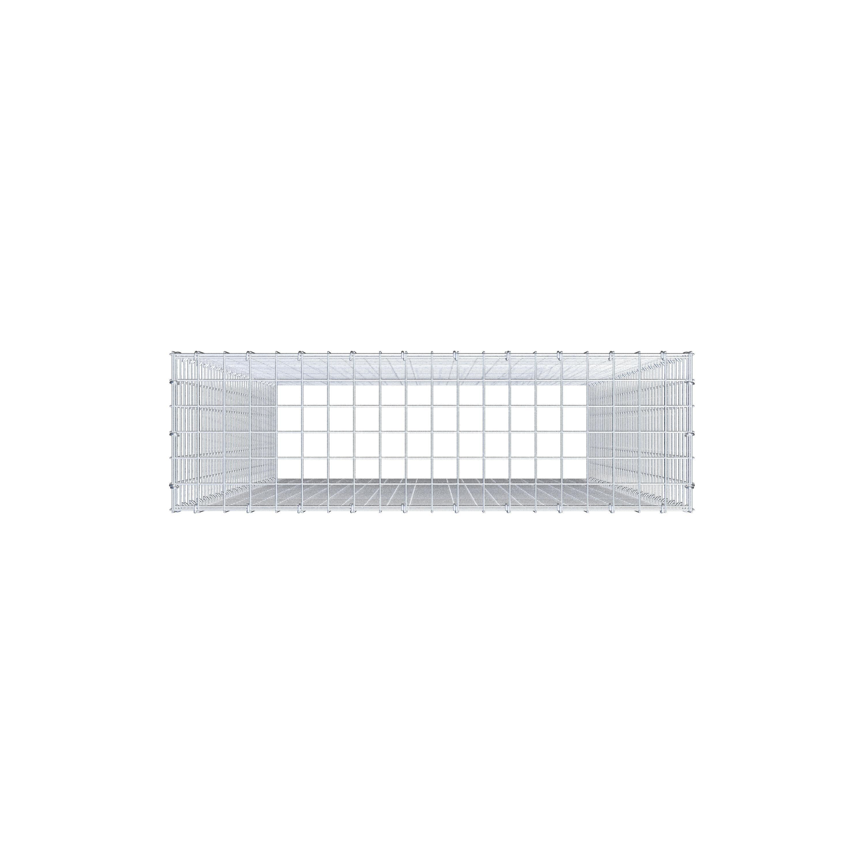 Monteret gabion type 3 200 cm x 100 cm x 30 cm (L x H x D), maskestørrelse 5 cm x 5 cm, C-ring