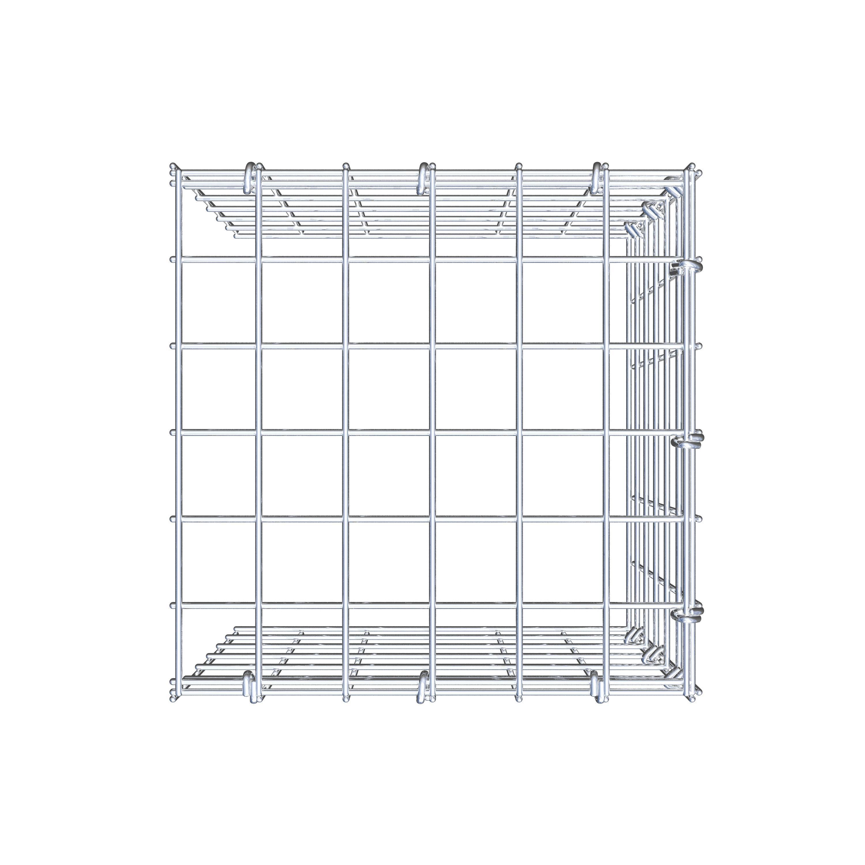 Schanskorf type 4 30 cm x 30 cm x 30 cm (L x H x D), maaswijdte 5 cm x 5 cm, C-ring