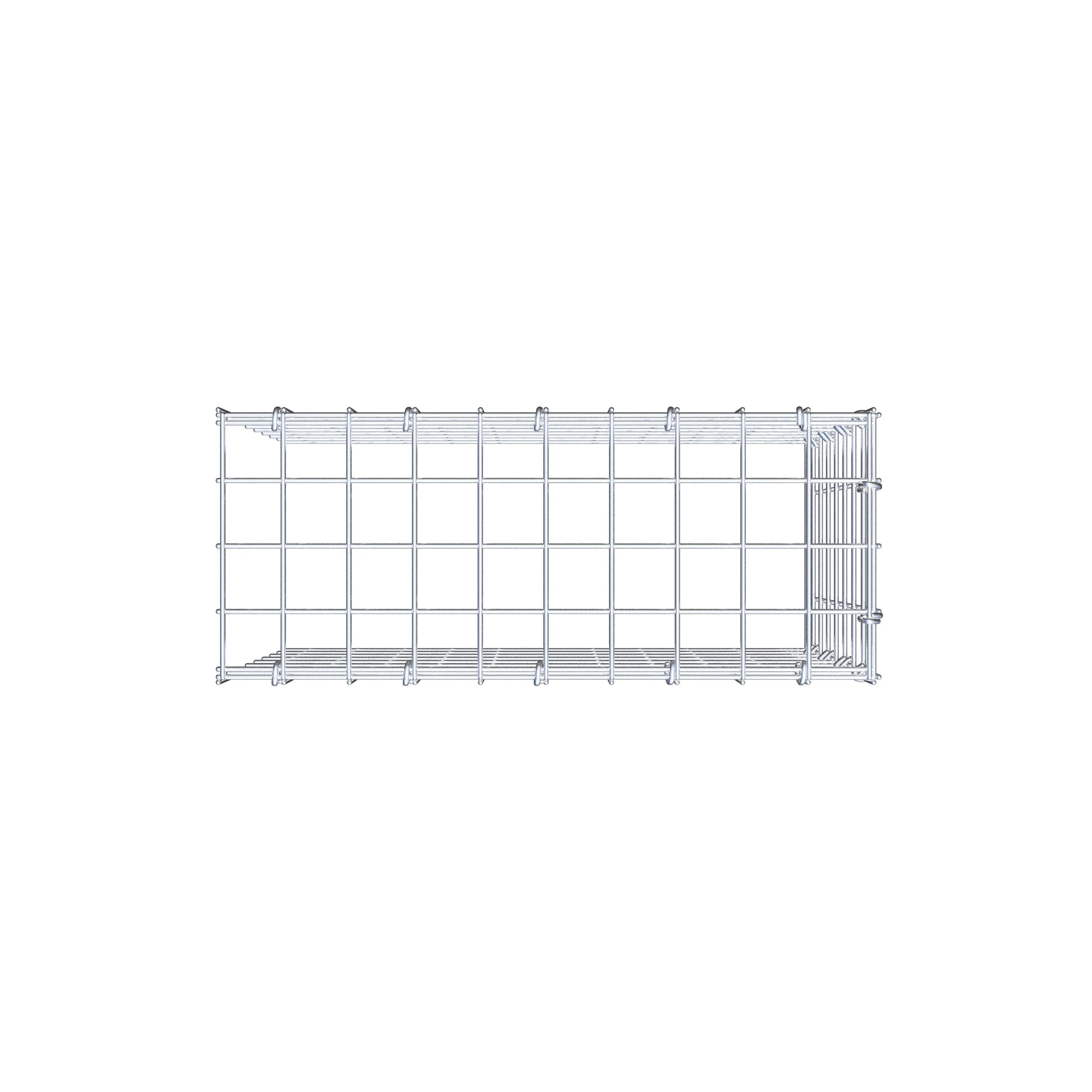 Schanskorf type 4 50 cm x 40 cm x 20 cm (L x H x D), maaswijdte 5 cm x 5 cm, C-ring