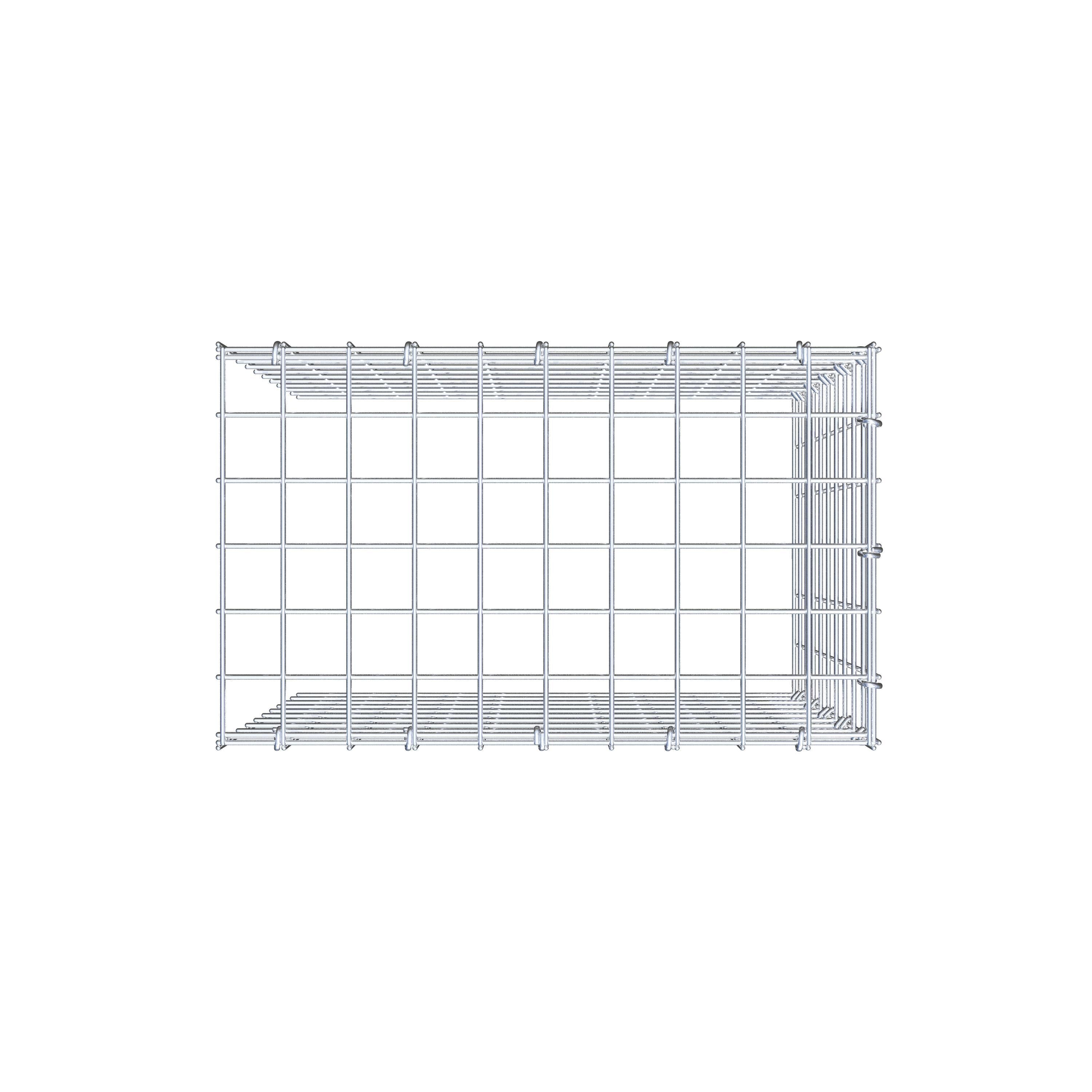 Schanskorf type 4 50 cm x 50 cm x 30 cm (L x H x D), maaswijdte 5 cm x 5 cm, C-ring