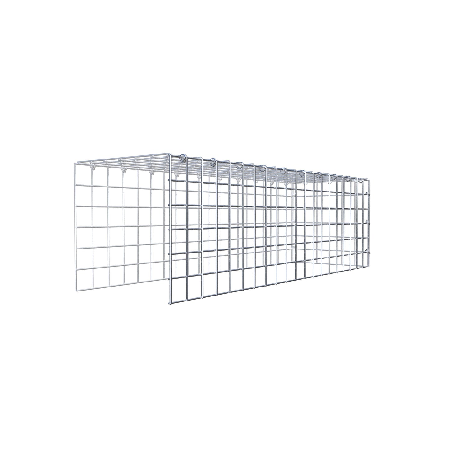 Anbaugabione Typ 4 100 cm x 30 cm x 30 cm (L x H x T), Maschenweite 5 cm x 5 cm, C-Ring