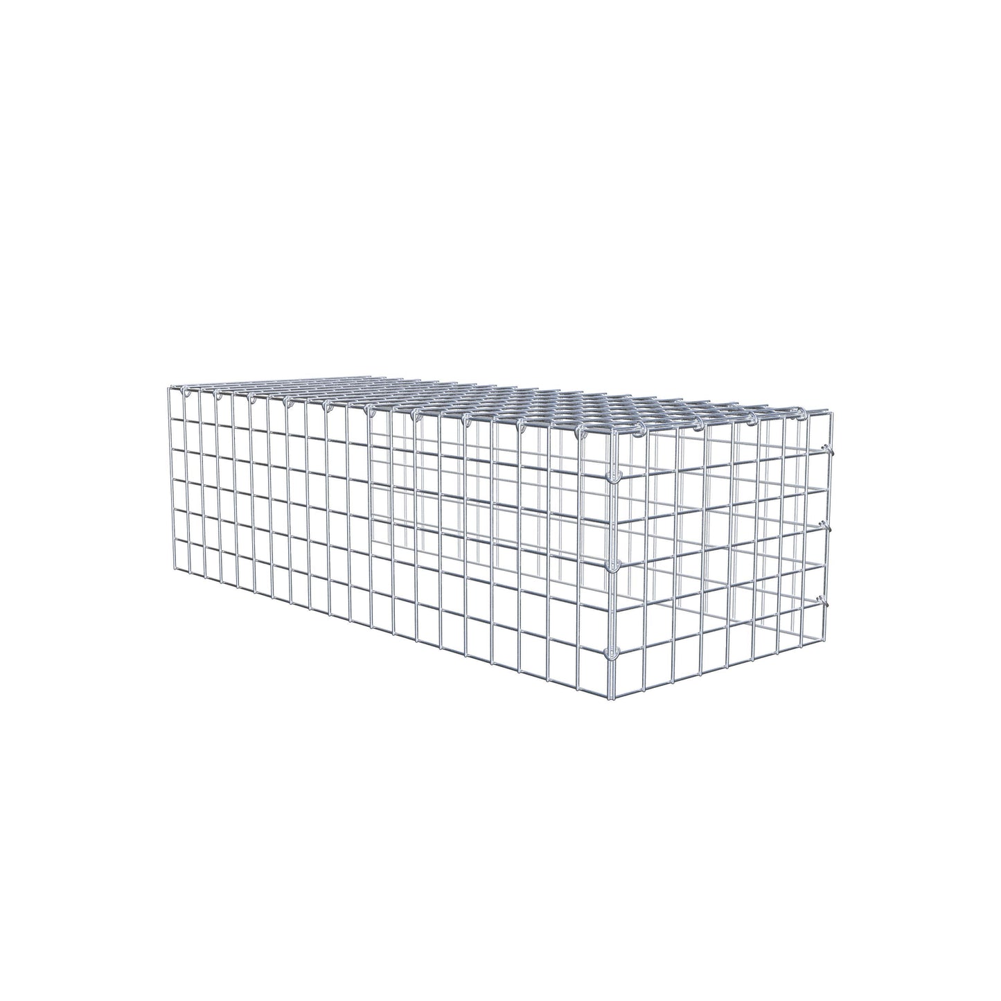 Mounted gabion type 4 100 cm x 30 cm x 40 cm (L x H x D), mesh size 5 cm x 5 cm, C-ring