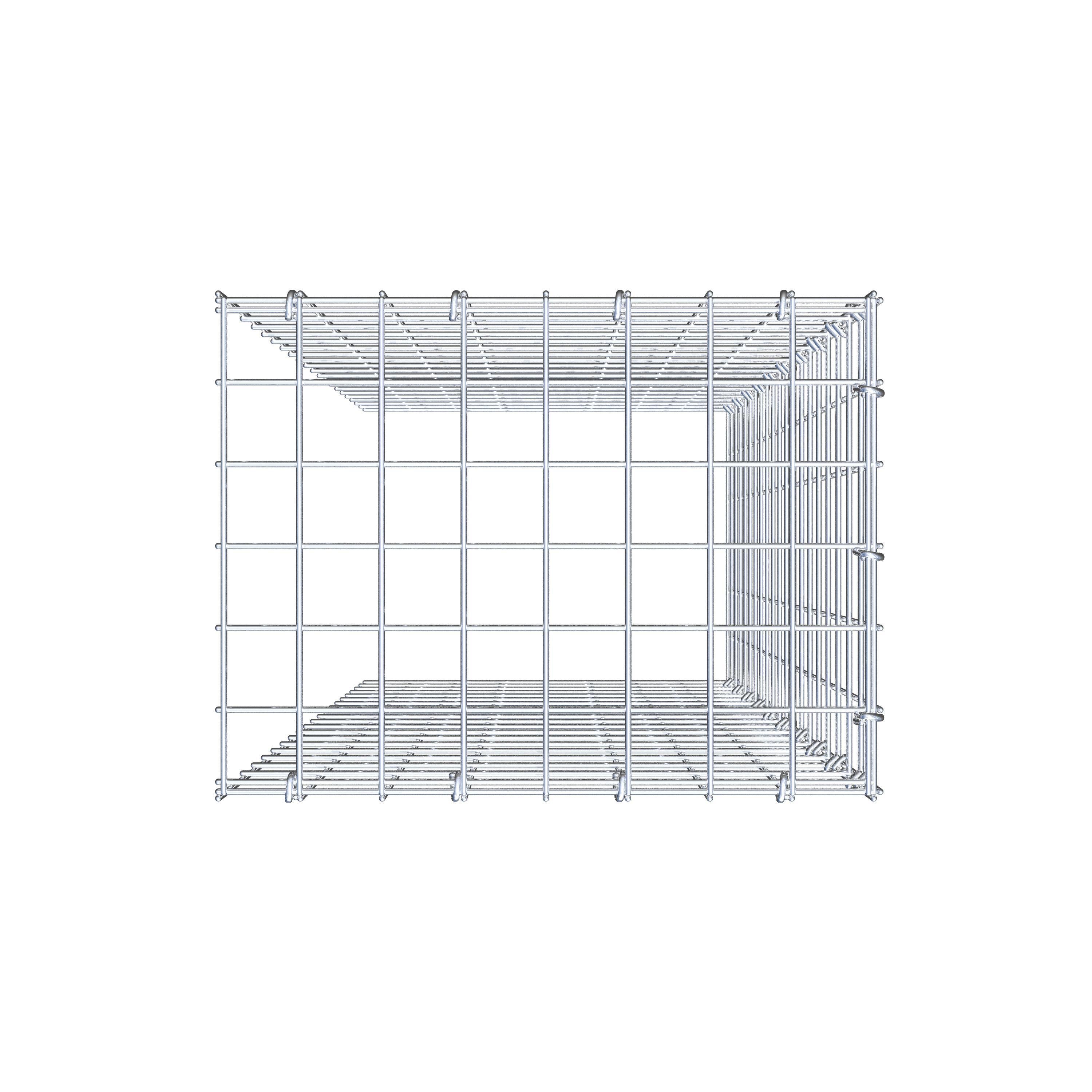 Anbaugabione Typ 4 100 cm x 40 cm x 30 cm (L x H x T), Maschenweite 5 cm x 5 cm, C-Ring